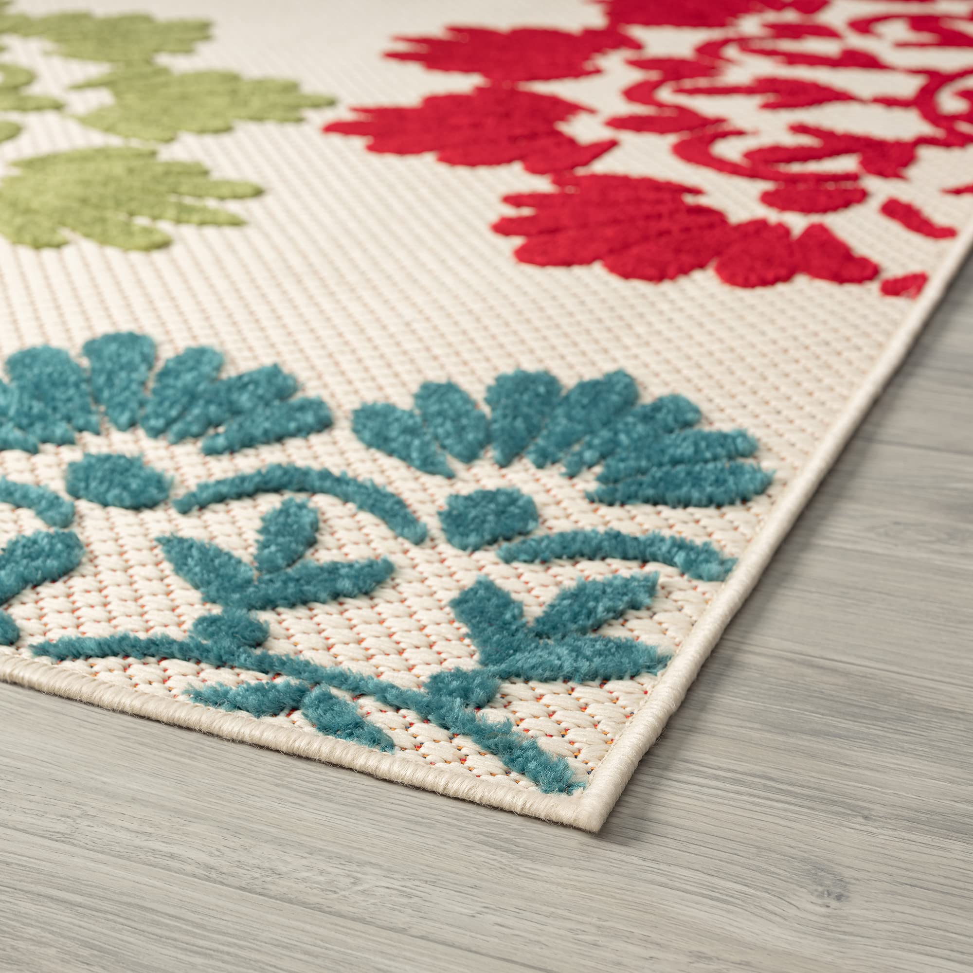 Large Waterproof Jute Rug 8x10 - Modern Indoor Outdoor Rug for Patio, Deck, Porch, Entryway, Camping & RV - Durable & Stylish Floor Mat for Home, Garden & Travel Use