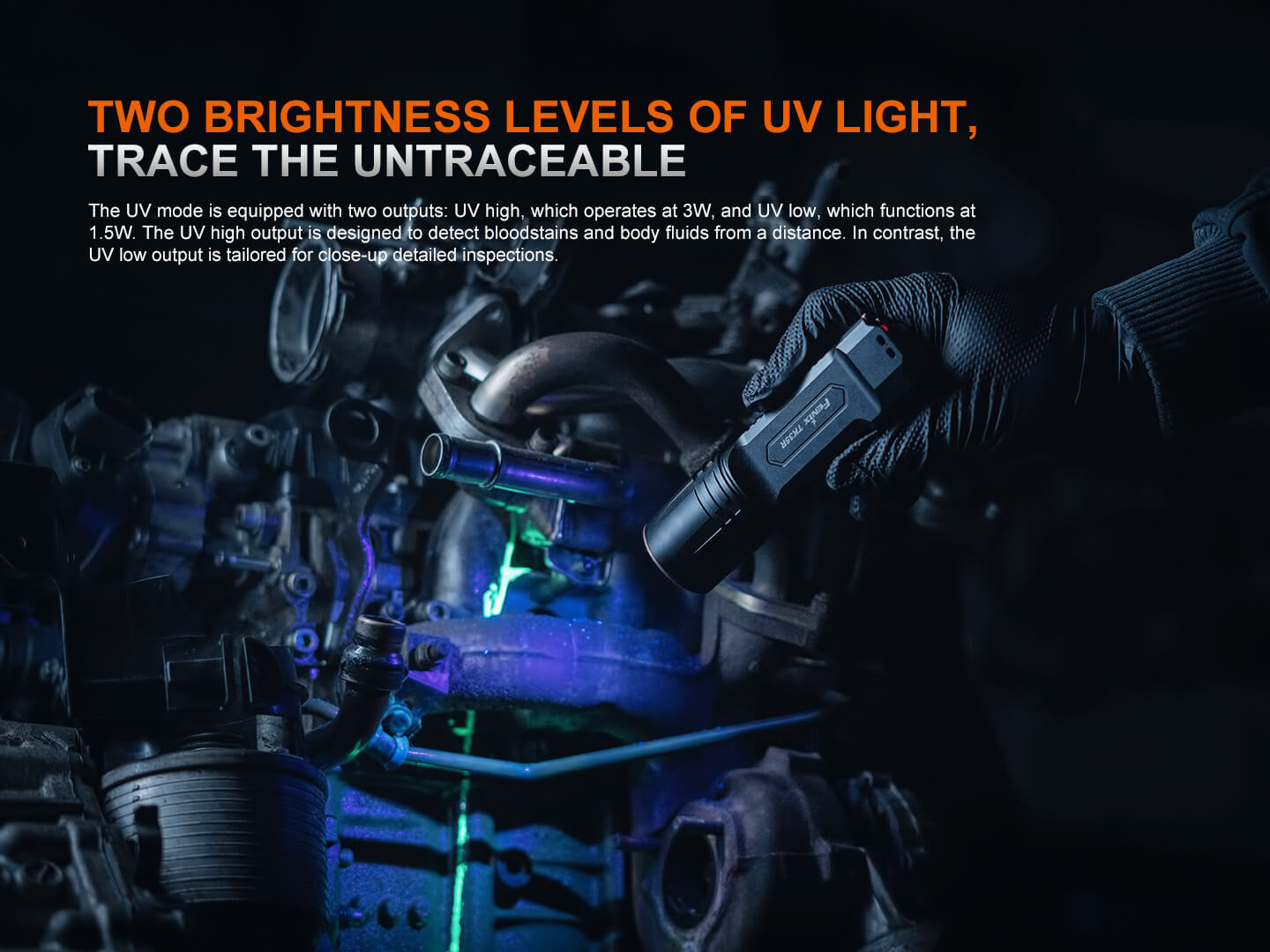 Fenix TK35R Rechargeable 2000 Lumen Tactical Flashlight with UV Light - High Performance LED Torch for Camping, Hiking, Emergency & Outdoor Adventures