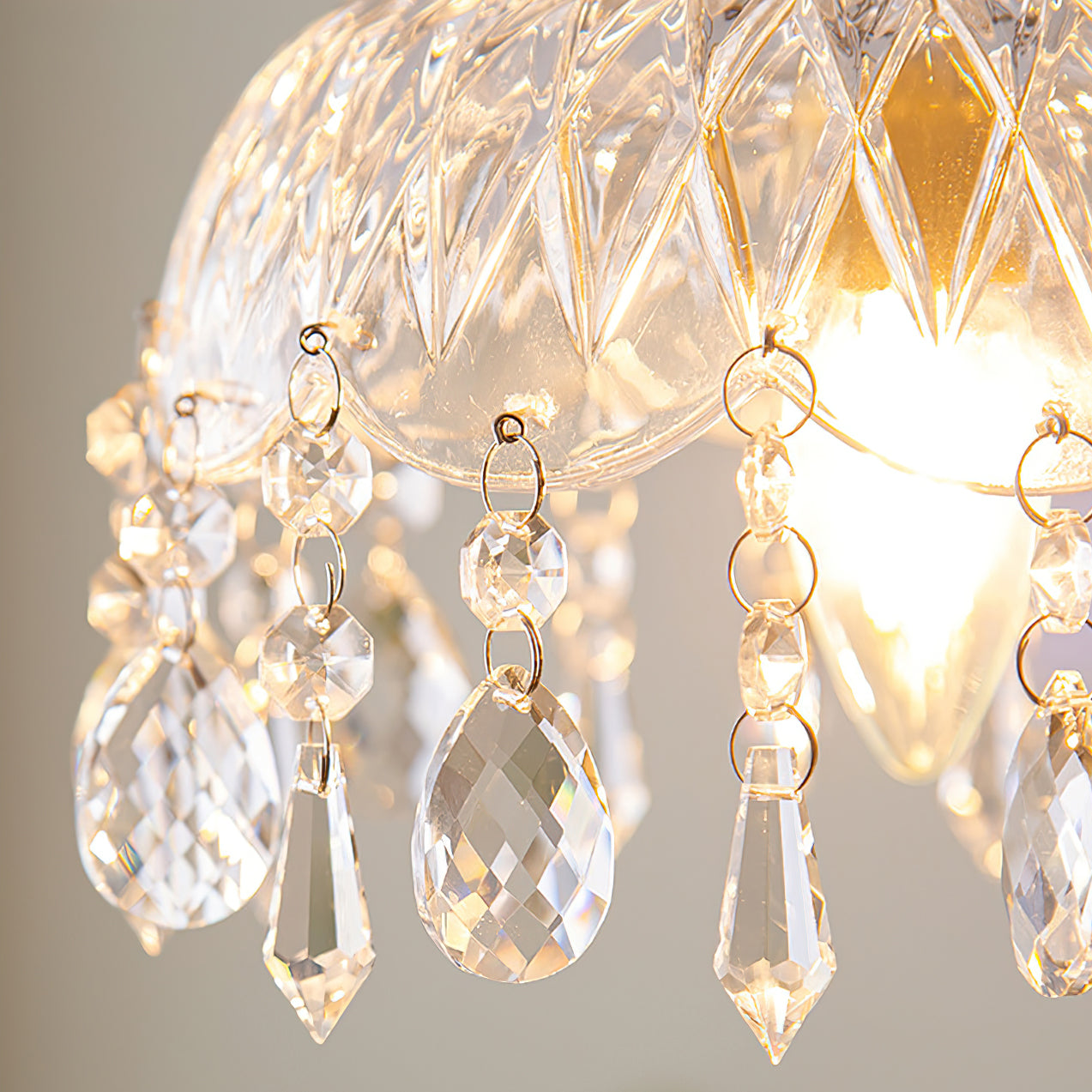 Crystal Haba Pendant Lamp - Modern Glass Ceiling Light Fixture for Dining Room, Kitchen, Living Room & Bedroom Decor
