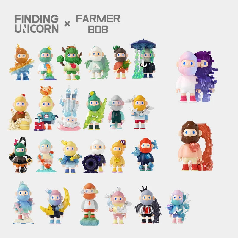 FARMER BOB Next Generation Pixel Universe Series Blind Box Collectible Toy Figures - Perfect for Anime Fans, Gift Giving & Home Decoration