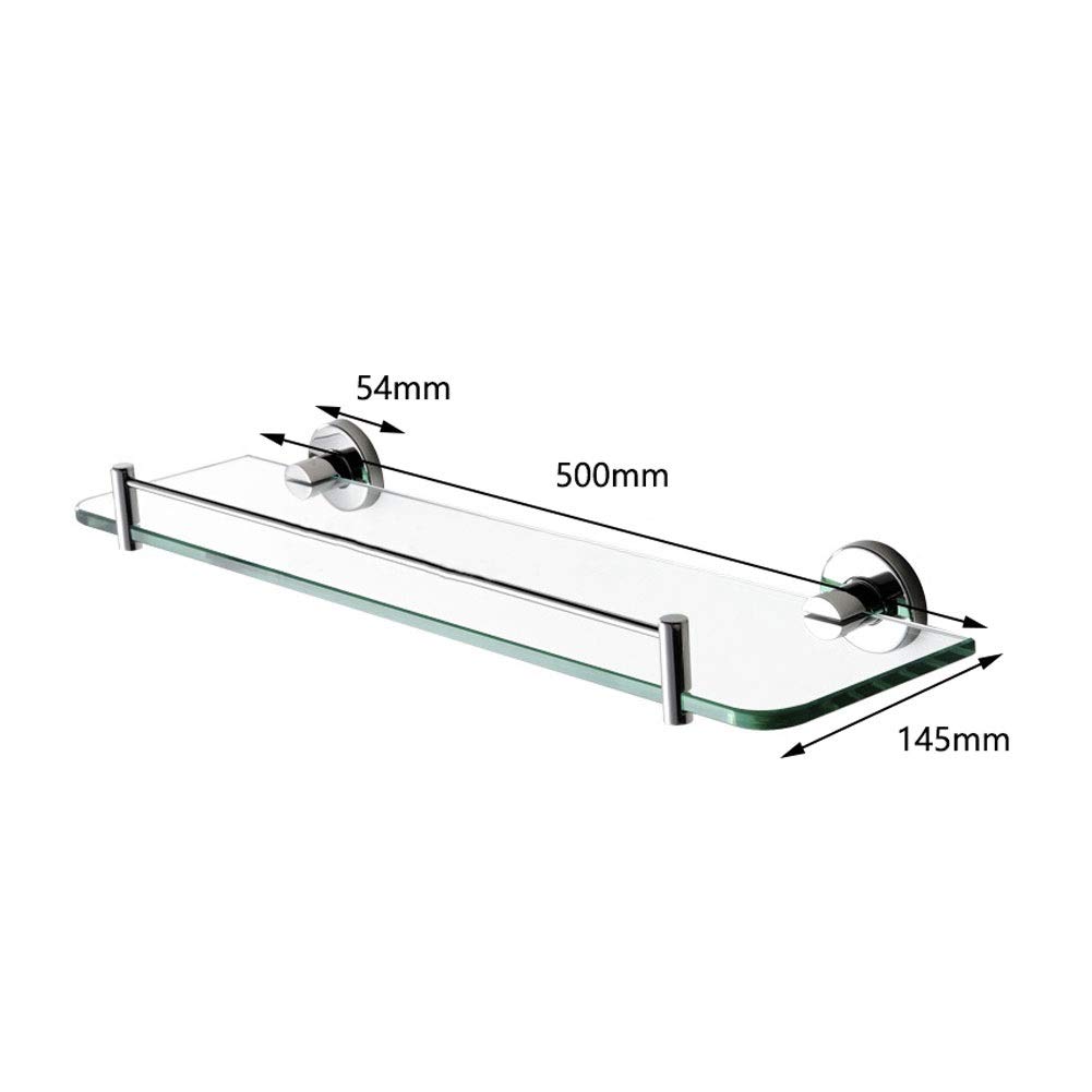 AGYH Stainless Steel Bathroom Shelf - Wall Mounted Glass Storage Rack for Bathroom & Kitchen Organization - Perfect for Shower, Vanity, and Pantry Storage