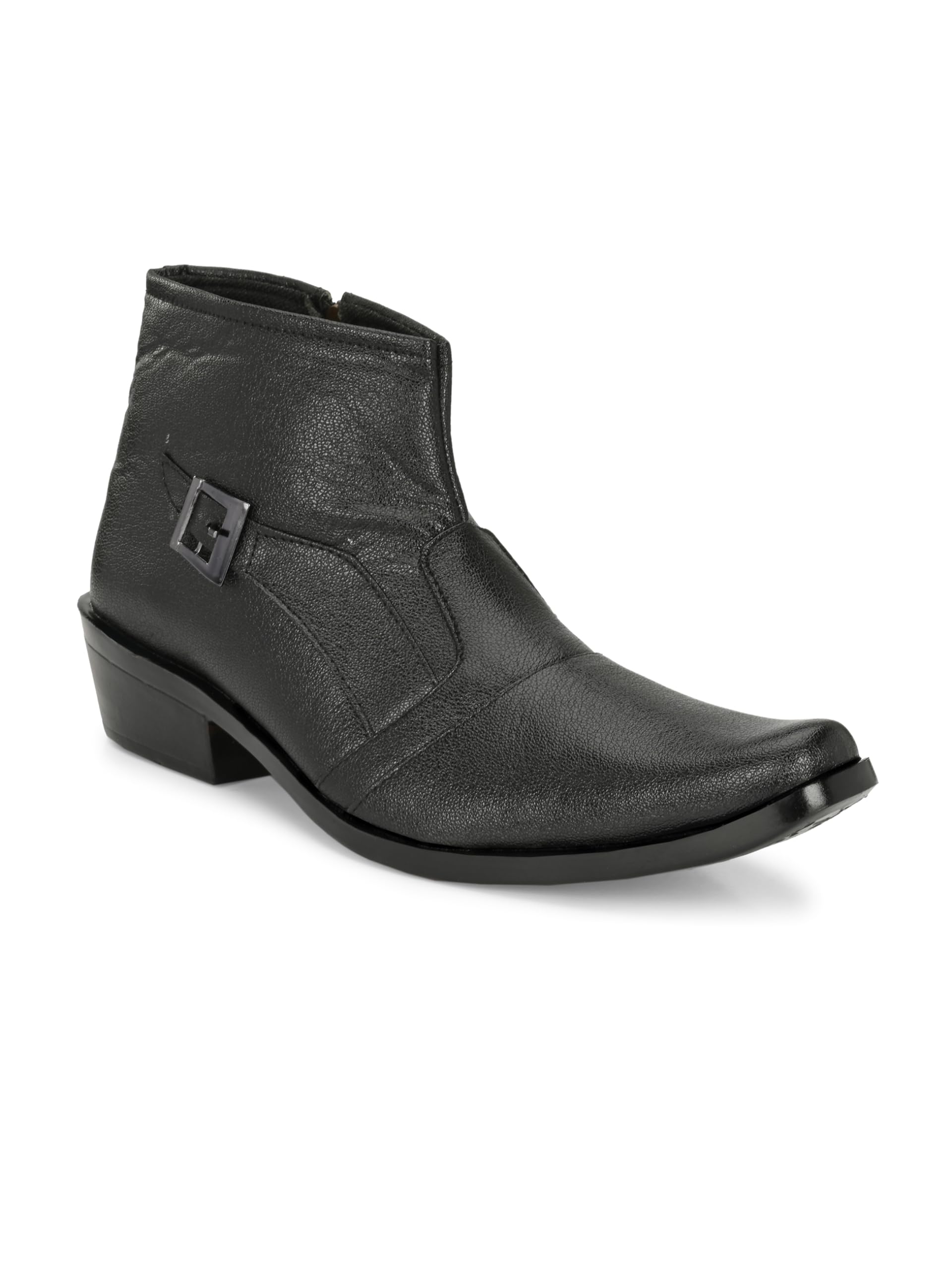 Karaddi Men's Mid Top Ankle Boots with Zipper - Aa001 - Stylish & Comfortable Footwear for Casual Outings, Work, and Outdoor Adventures