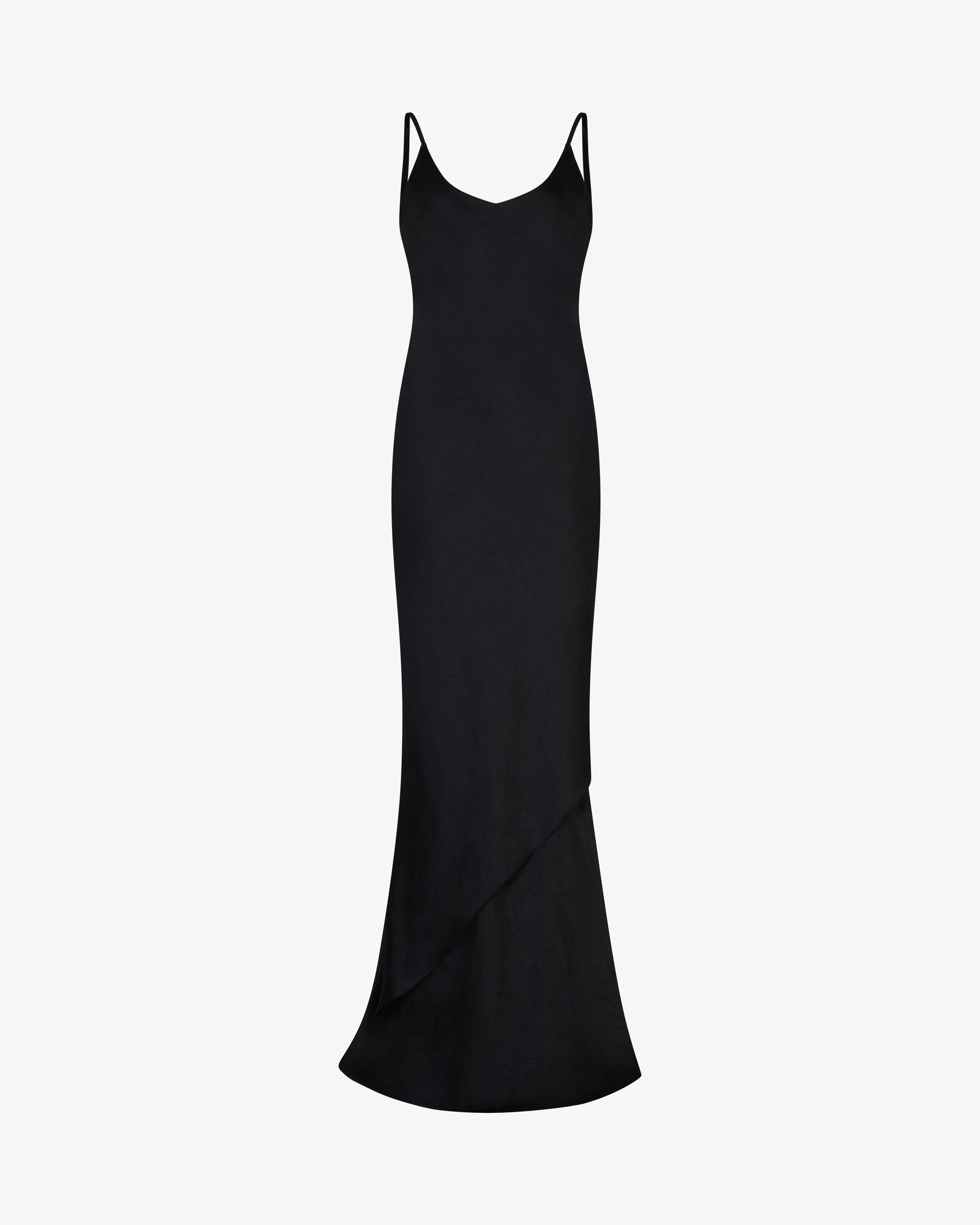 Elegant Black Double Layer Slip Dress for Women - Perfect for Evening Parties, Date Nights & Special Occasions