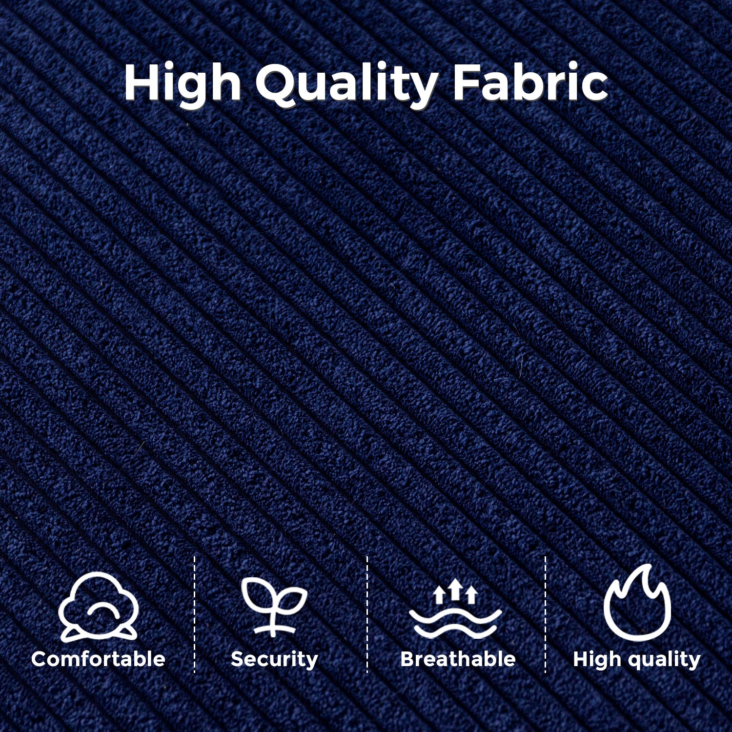MAXYOYO Foldable Bean Bag Sofa Bed with Washable Corduroy Cover - Navy Blue | Comfortable Lounge Chair for Living Room, Bedroom & Dorm | Perfect for Relaxing, Reading & Napping
