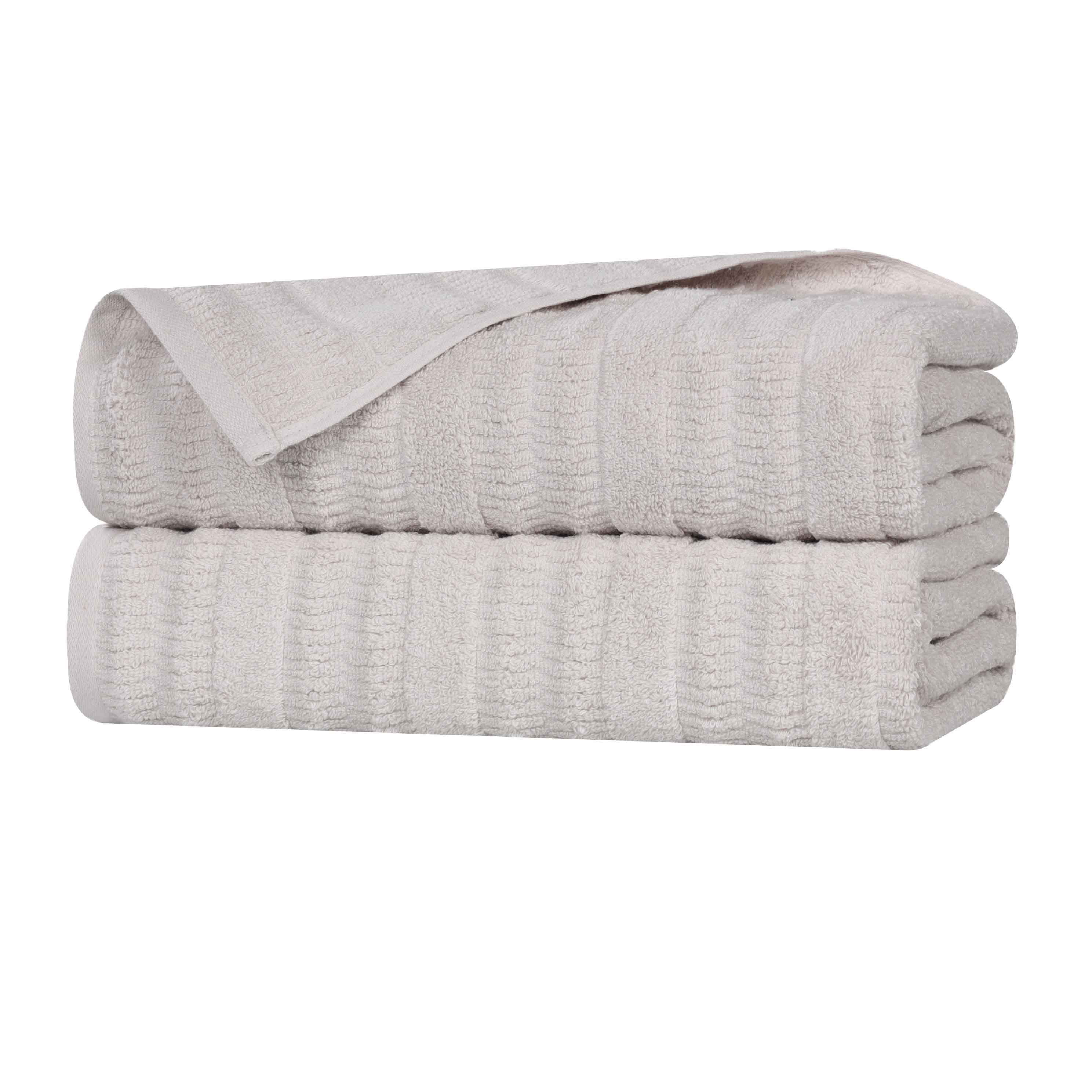 Premium Mika Smart Twist Cotton Bath Sheets - Ultra Soft & Absorbent, Set of 2 (Grey) - Luxury Spa & Bathroom Essentials for Hotels & Home Use