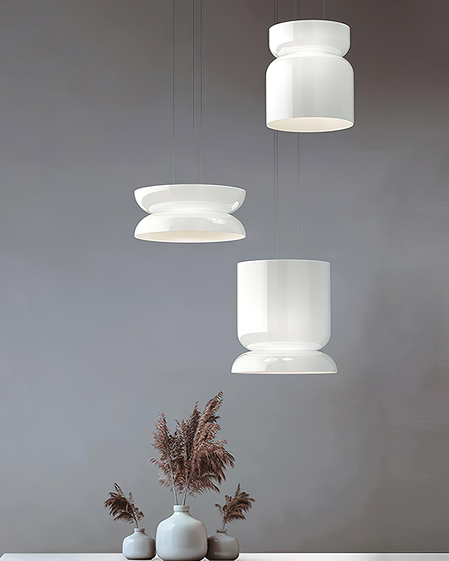 Modern Alba LED Glass Pendant Light - Dimmable Hanging Fixture for Kitchen Island, Dining Room & Bedroom Lighting | Energy Efficient & Stylish Home Decor