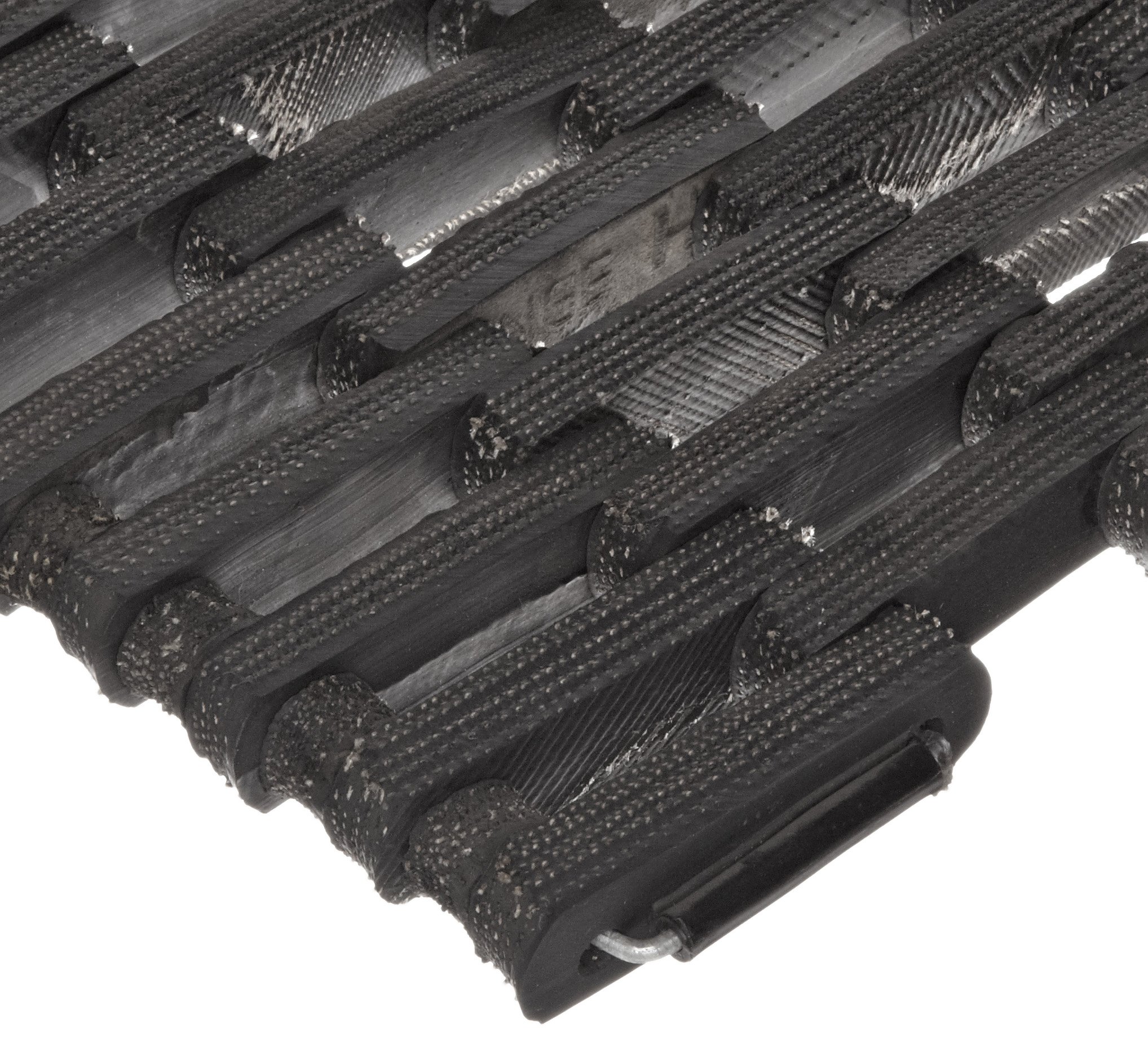 Durable Durite Recycled Tire-Link Outdoor Entrance Mat - Eco-Friendly Straight Weave Design, 8