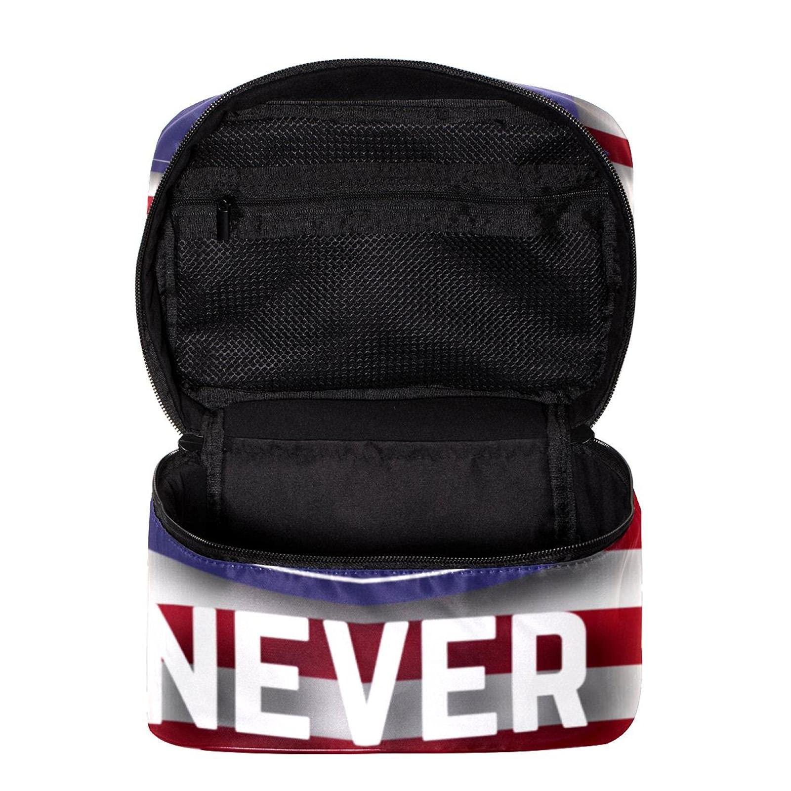 Memorial Day Themed Travel Makeup Bag - Large Cosmetic Organizer with Zipper for Women & Girls - Perfect for Vacation, Gym, and Daily Essentials Storage