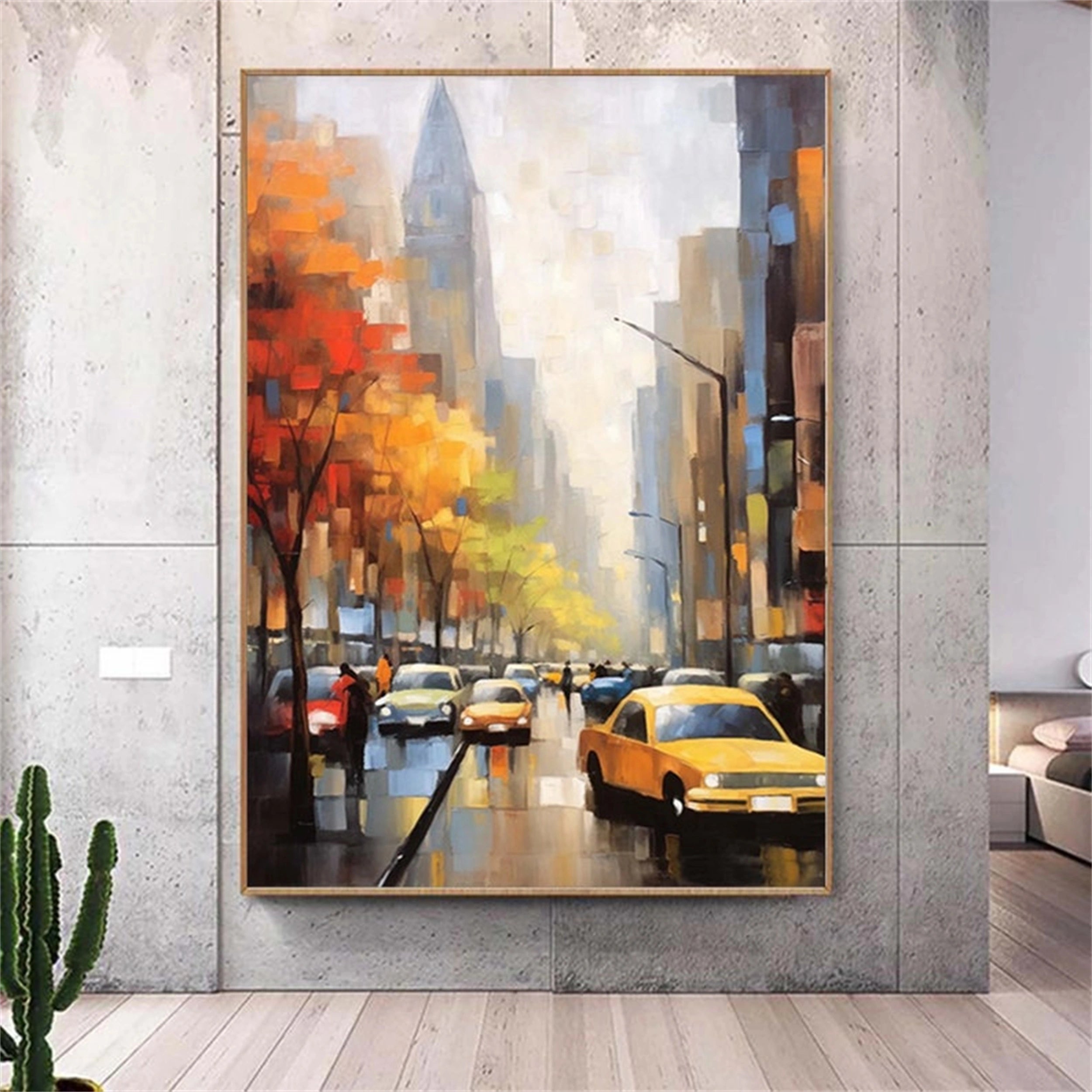Urban Landscape Painting #UL 027 - Modern Wall Art for Home & Office Decor - Perfect for Living Room, Bedroom, or Workspace