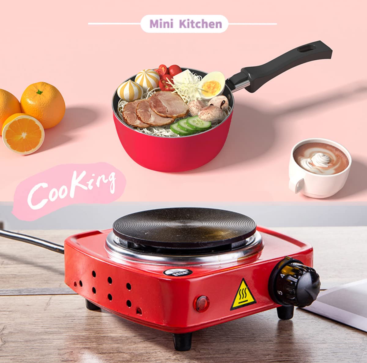 Kids Junior Tiny Real Easy Cooking Kitchen Set & Baking Kit - Mini Stove Burner, Chef Utensils for Boys & Girls Ages 6-12 | Pretend Play, Birthday Gift, Educational Toy for Aspiring Little Chefs