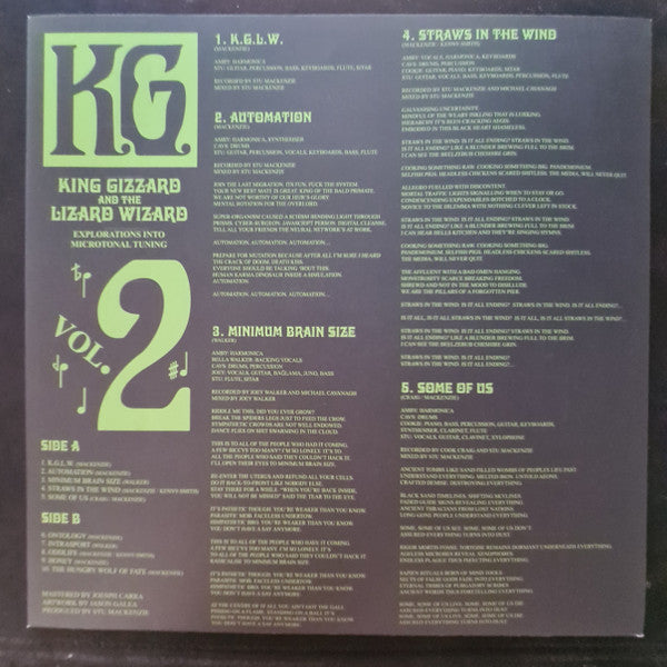 King Gizzard & The Lizard Wizard - K.G. (Explorations Into Microtonal Tuning Vol. 2) LP Vinyl Record Album - Near Mint (NM/M) Condition - Perfect for Vinyl Collectors & Music Enthusiasts