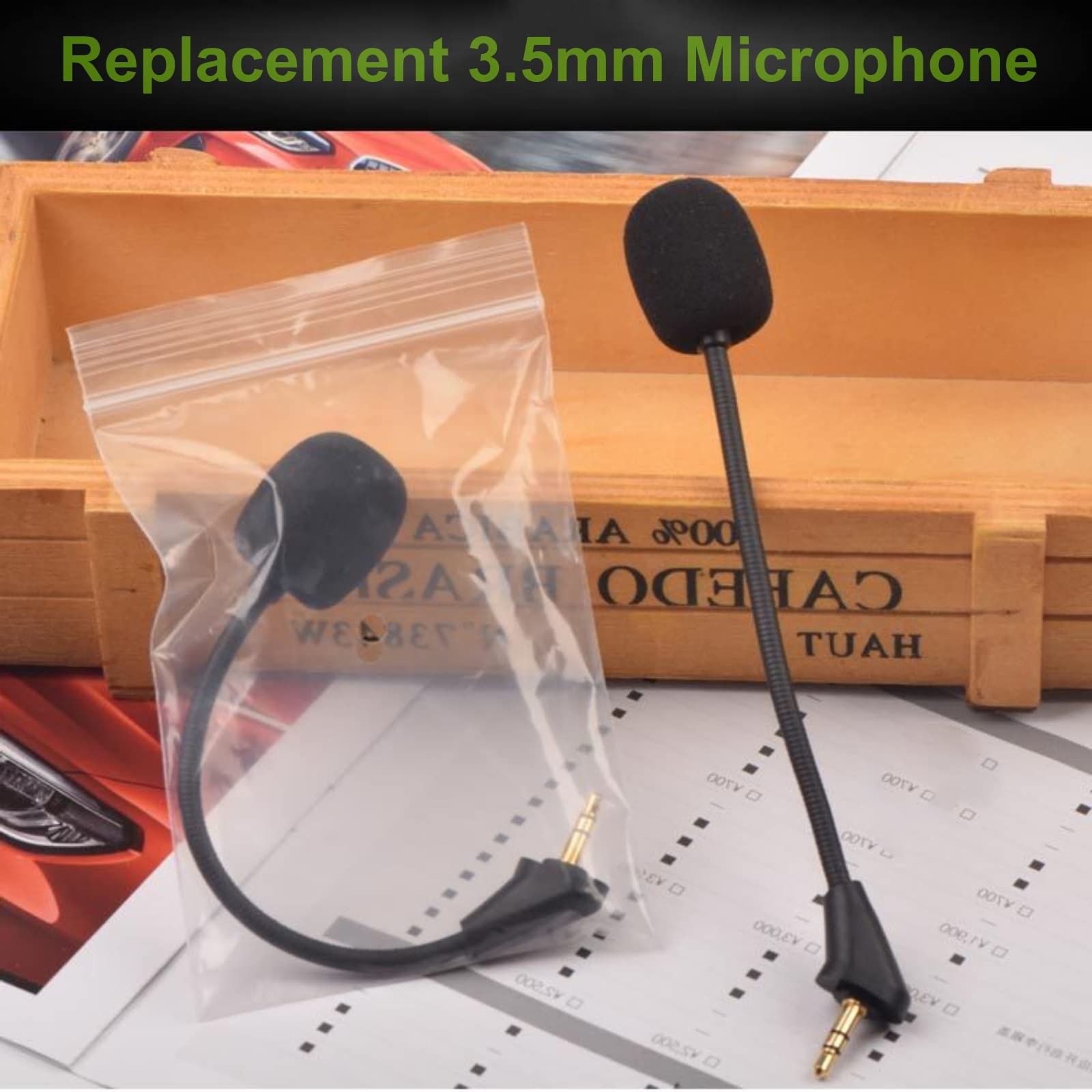 HyperX Cloud Alpha Gaming Headset Replacement Microphone - 3.5mm Detachable Boom Mic Compatible with PS4, Xbox One, Nintendo Switch & PC - Perfect for Online Gaming, Streaming & Voice Chat