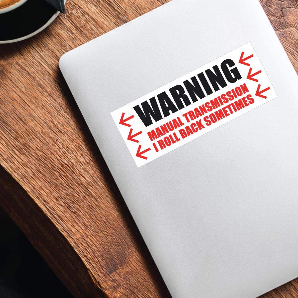 Funny Manual Transmission Warning Sticker Decal - Shift Like a Pro Car Accessory for Gearheads & Stick Shift Enthusiasts | Perfect for Cars, Trucks, Garages & Workshops