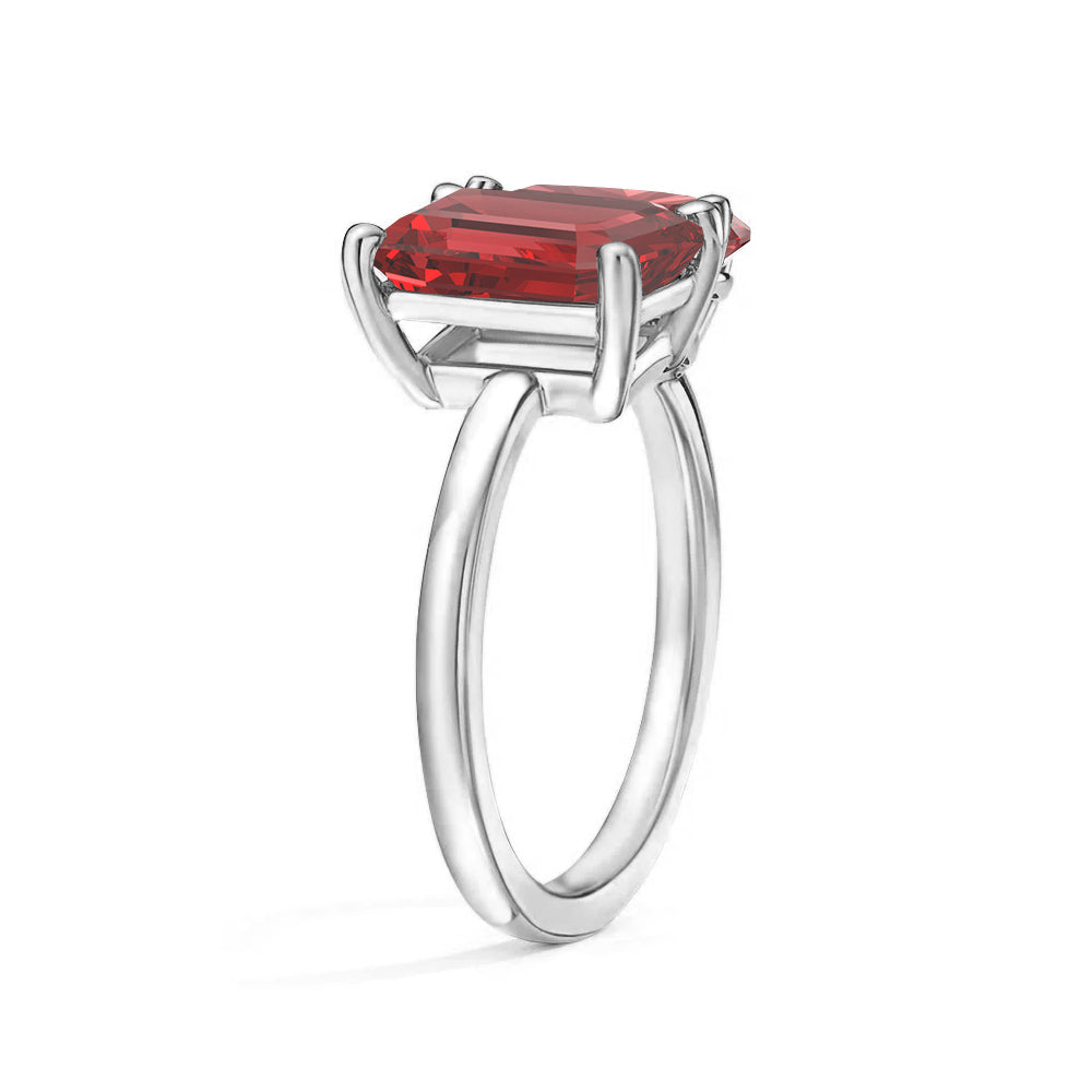 Personalized Toi et Moi Ruby Birthstone Ring for Women - Custom Anniversary, Engagement & Wedding Jewelry Gift - Perfect for Romantic Occasions & Special Celebrations