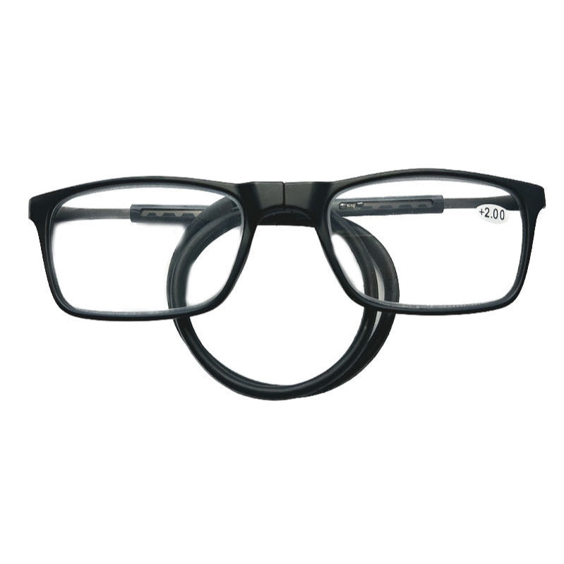Blue Light Blocking Reading Glasses with Stylish Blue Ray Filter - Foldable & Hanging Design for Computer, Office, and Book Reading Use