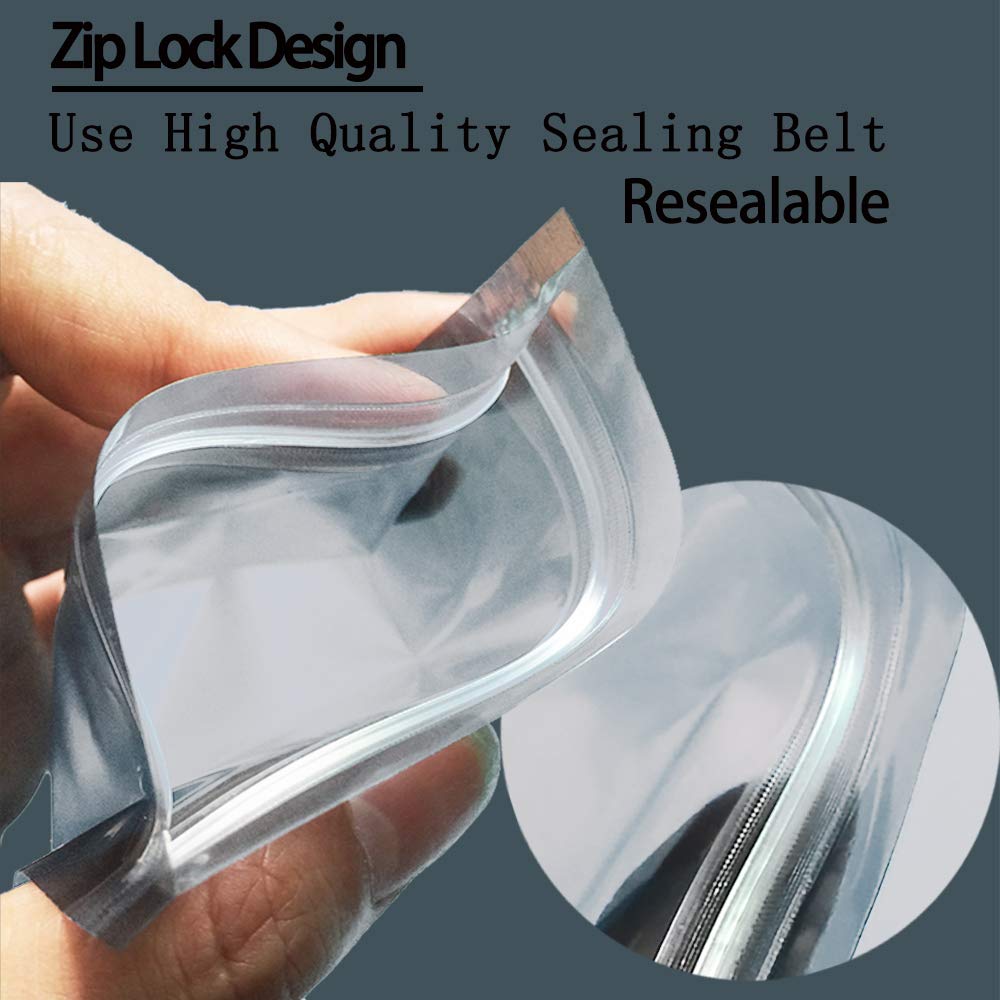 Premium Mylar Ziplock Bags - Airtight Smell Proof Foil Pouch with Resealable Zipper | Heat Sealable Food Storage Bags for Candy, Coffee, Tea, Snacks & Dry Goods | 30-Pack Mixed Sizes (Small/Medium/Large) | Ideal for Home Kitchen, Camping & Commercial Food Packaging