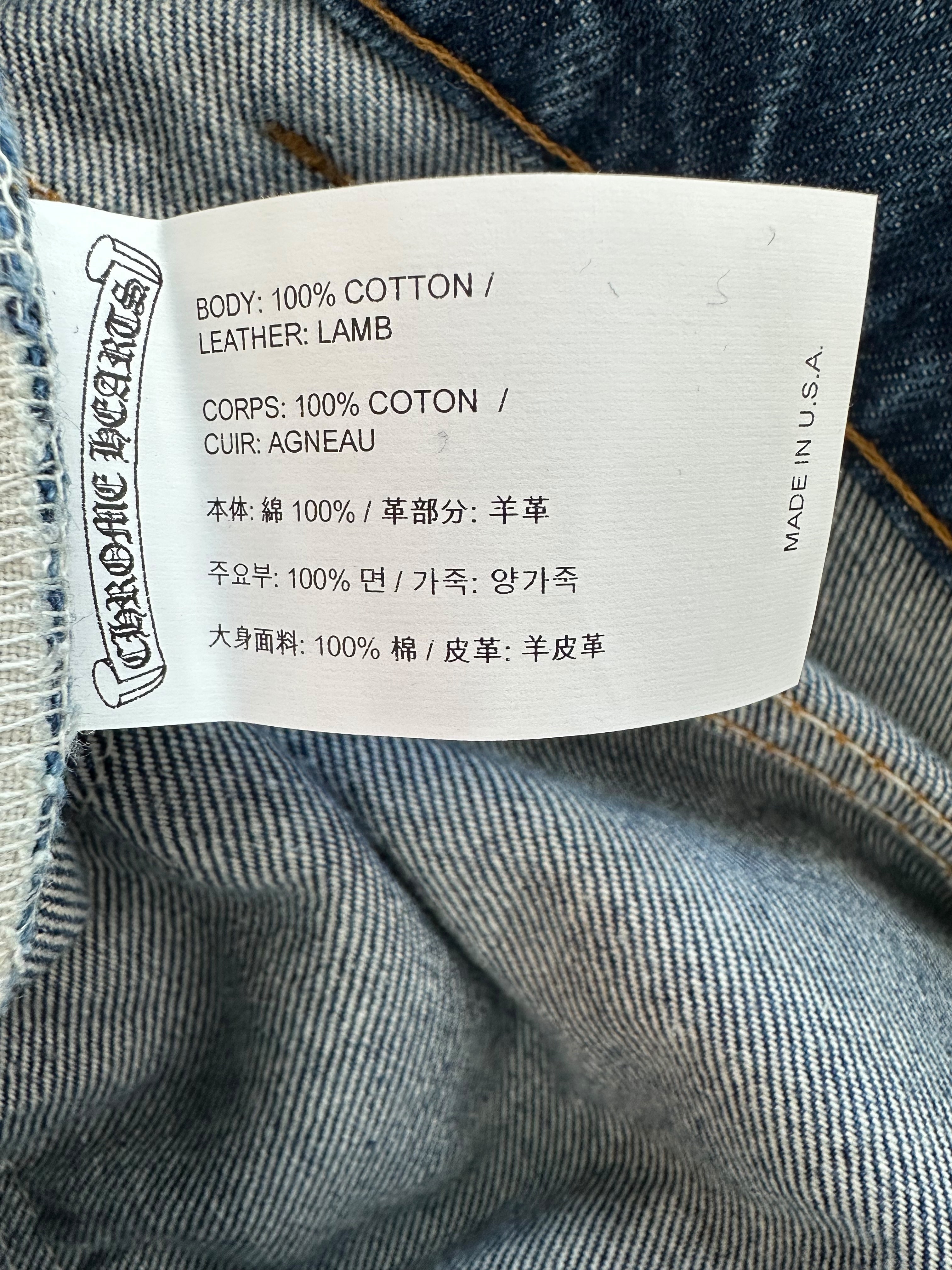 Chrome Hearts x Levi's Blue & Black Cross Patch Denim Jeans for Men - Stylish Vintage Streetwear for Casual Outfits and Night Out