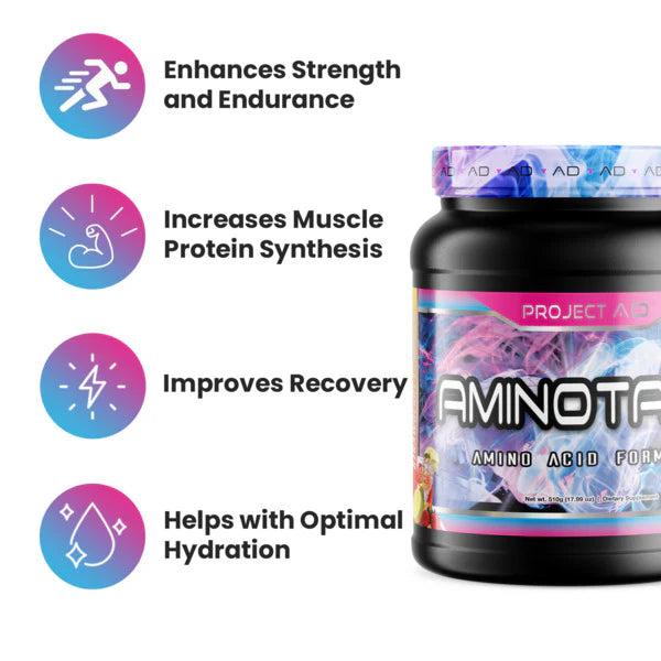 AminoTaur Essential™ - 11.5g Amino Acids with BCAA & EAA Blend for Muscle Recovery & Hydration | 30 Servings | Post-Workout Supplement for Athletes & Fitness Enthusiasts