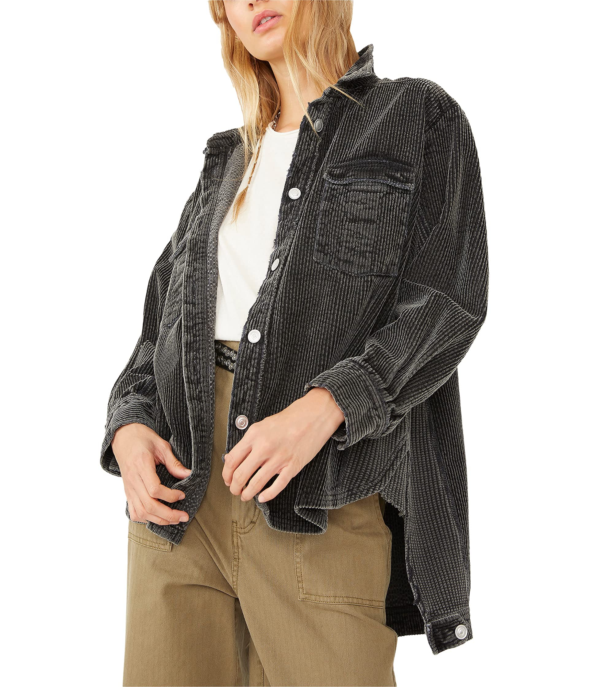 Free People Dawn Break Shacket - Women's Lightweight Plaid Flannel Shirt Jacket for Fall & Winter Layering | Cozy Casual Wear for Outdoors, Work & Travel