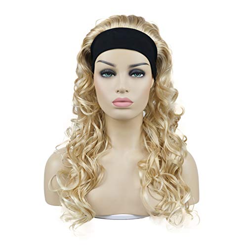 Extra Long Curly Headband Wig for Women - Soft & Natural Looking Synthetic Hair - Perfect for Cosplay, Costume Parties & Daily Fashion