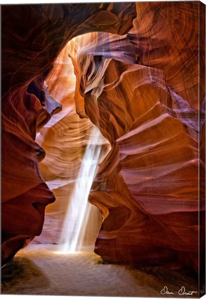 David Drost Sun Shining Through Canyon III Canvas Wall Art - 12x18 Inch Gallery Wrapped Landscape Painting for Living Room, Bedroom & Office Decor