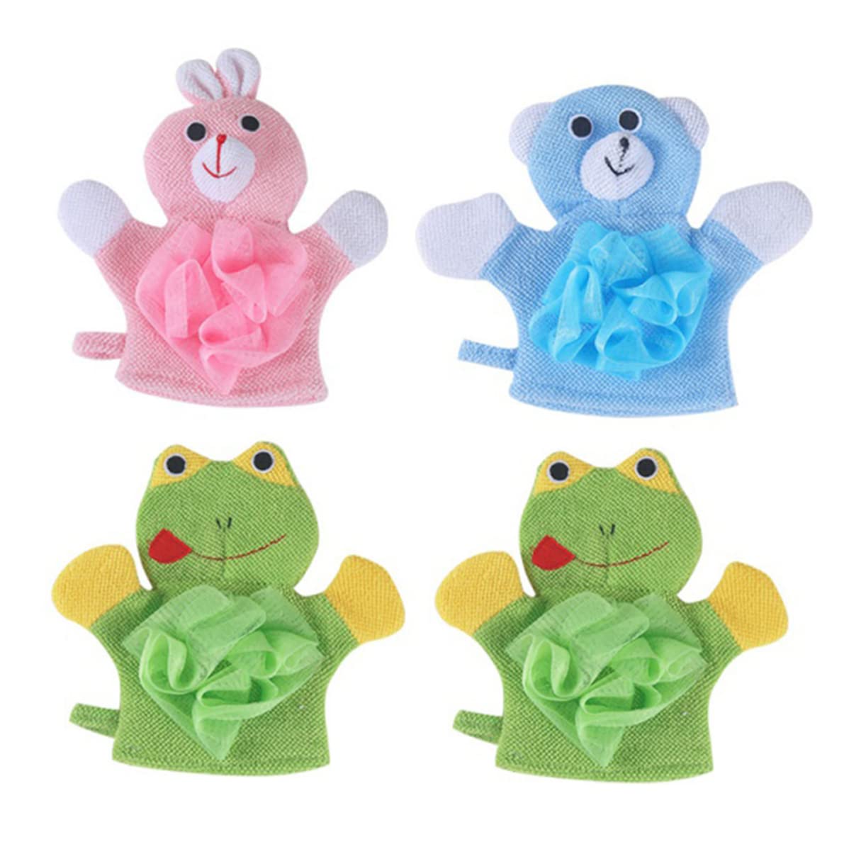 Exfoliating Glove 4pcs - Dead Skin Remover for Shower & Bath