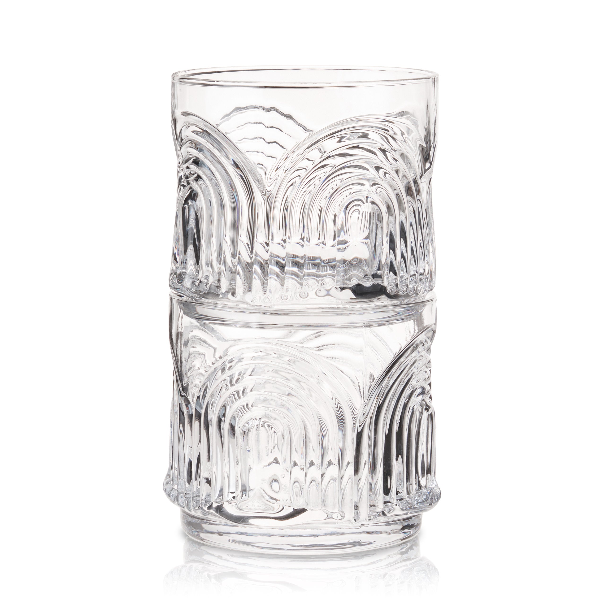 Beau Crystal Lowball Tumblers Set of 2 - Elegant Whiskey Glasses for Bourbon, Scotch & Cocktails - Perfect for Home Bar, Gifts & Entertaining