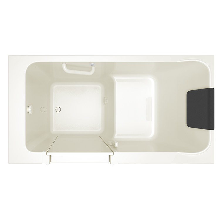 32W x 60L Acrylic Walk-In Soaking Bathtub - Left Hand Drain - Freestanding Deep Soak Tub for Relaxation & Spa Experience - Perfect for Small Bathrooms & Master Suites