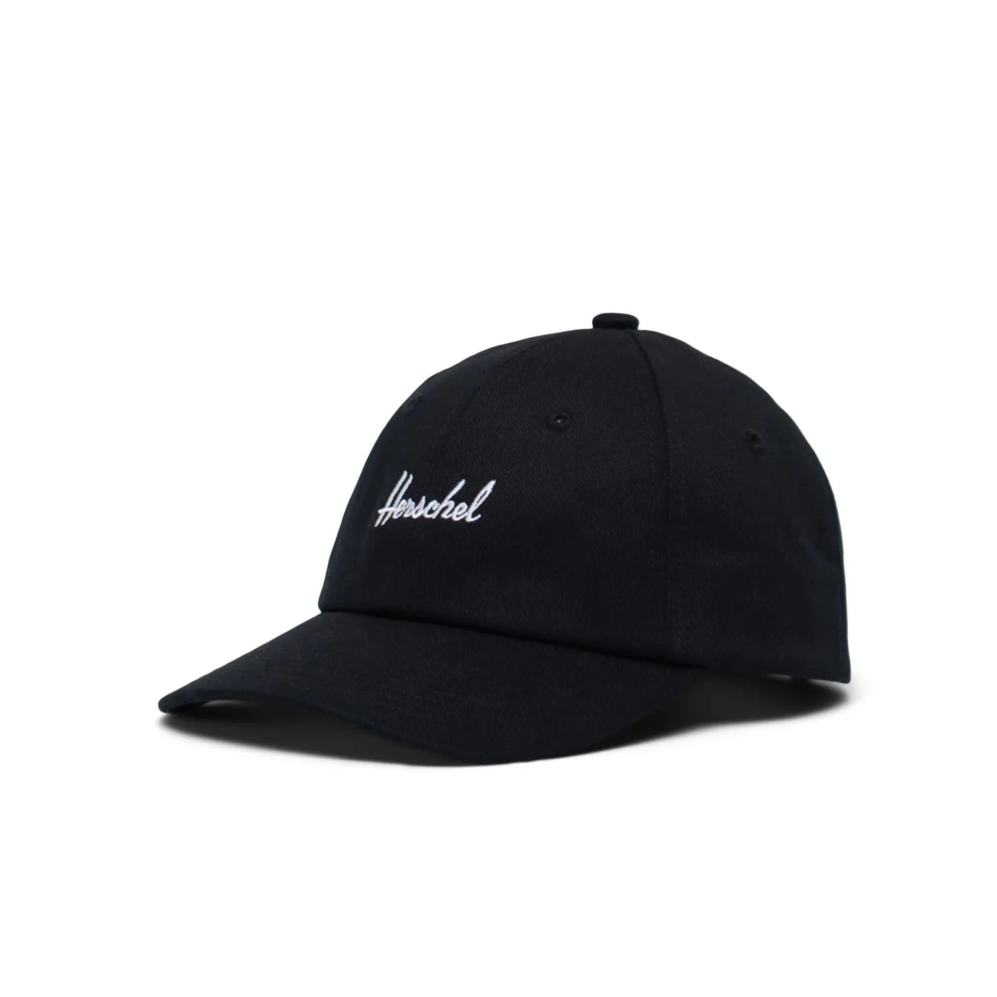 Herschel Sylas Cap - Black Adjustable Dad Hat for Men & Women | Casual Outdoor Sun Protection for Hiking, Travel, and Daily Wear