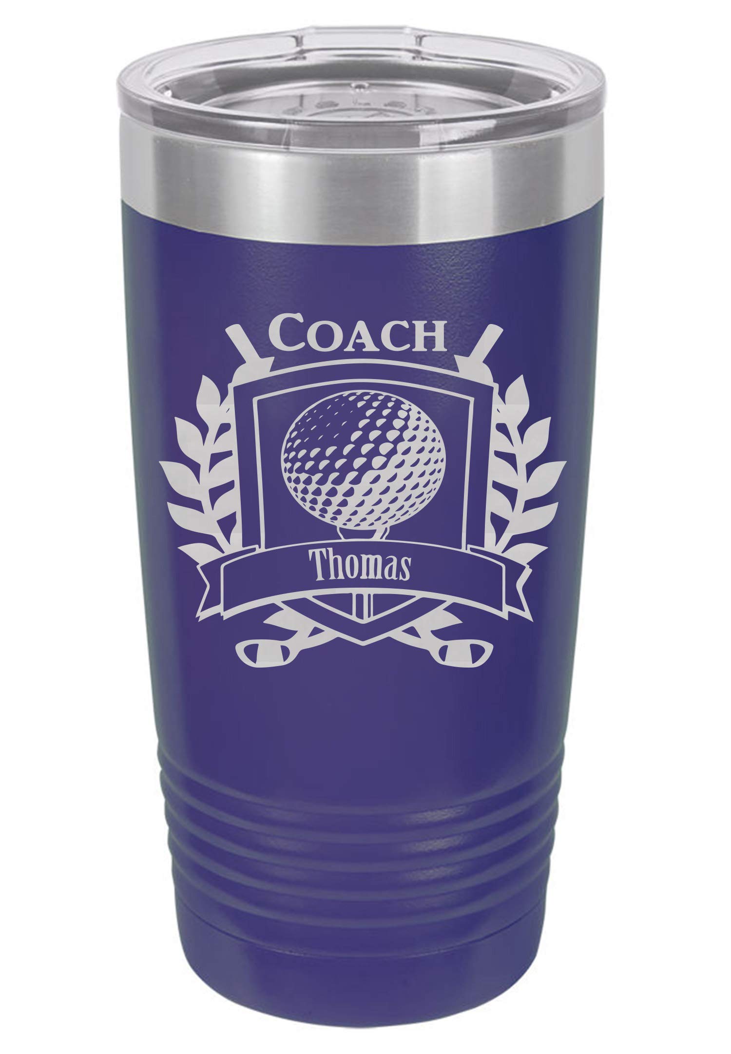 Personalized Golf Coach Tumbler - Custom Engraved Insulated Cup - Perfect Gift for Golf Coaches, Trainers & Enthusiasts - Ideal for Golf Tournaments, Training Sessions & Office Use