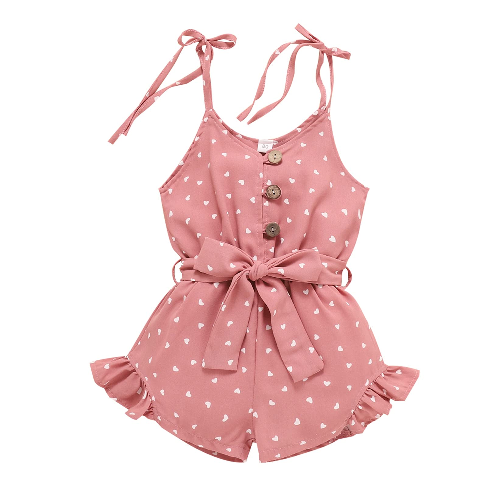 Adorable Baby Girl Summer Halter Romper Outfit - 6 Months to 5 Years | Cute Toddler Clothes for Beach, Playdates & Outdoor Activities