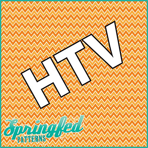ORANGE CHEVRON PATTERN #3 HTV Heat Transfer Vinyl 12