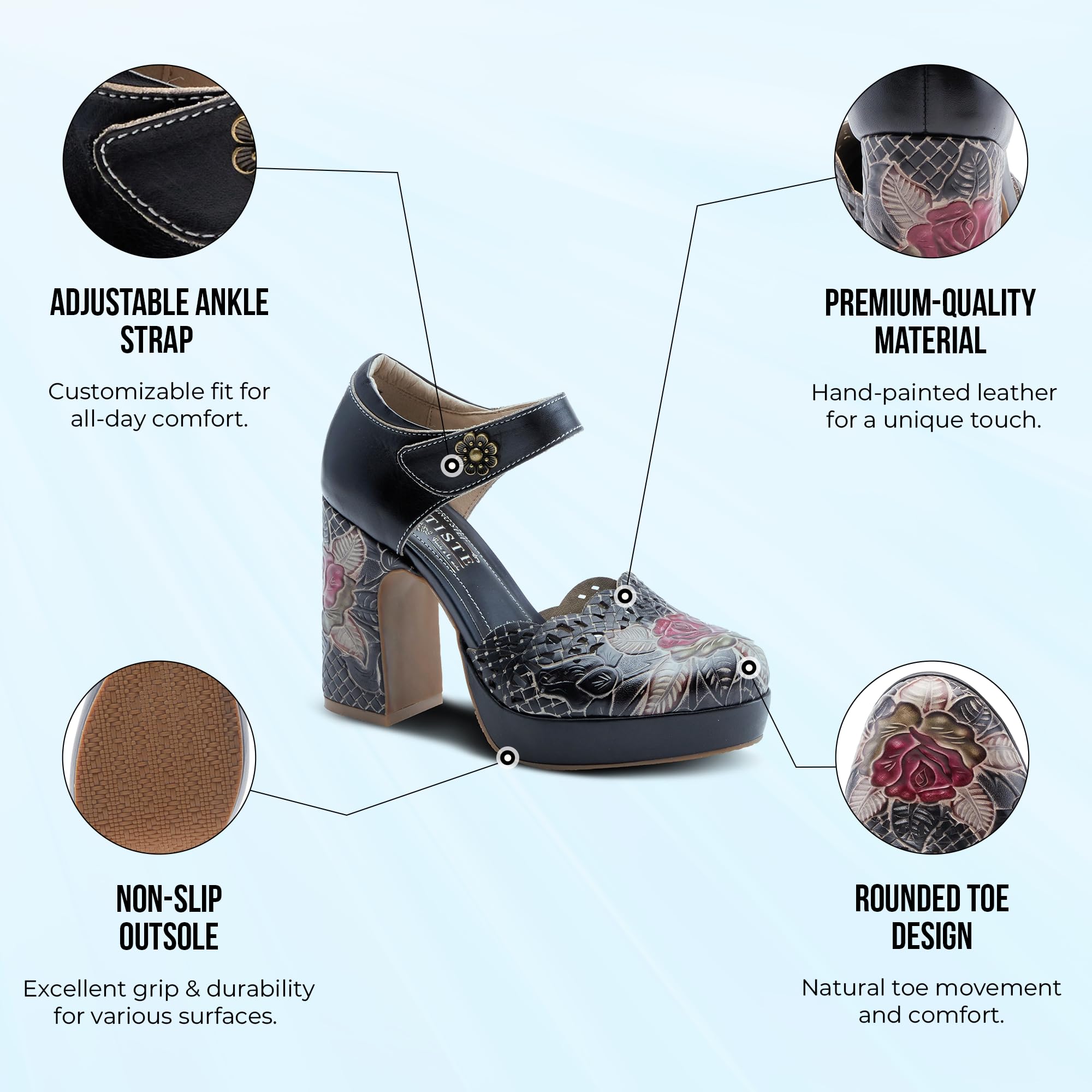 Spring Step L'Artiste Women's Debbihary Comfortable Slip-Resistant Work Shoes - Perfect for Nurses, Waitresses & Healthcare Professionals