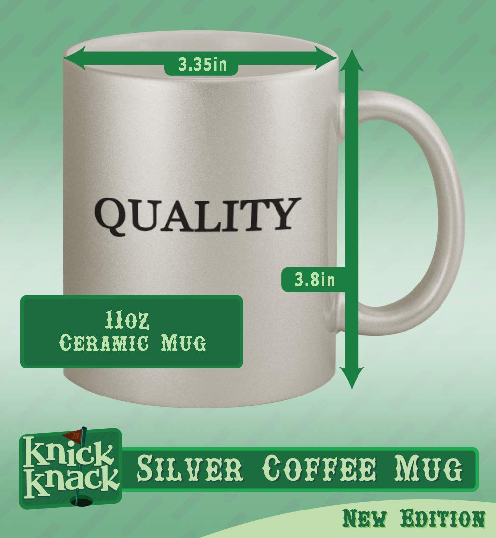 11oz Ceramic Silver Coffee Mug - Insulated Travel Mug for Hot & Cold Drinks - Perfect for Home, Office, Camping & Gifts