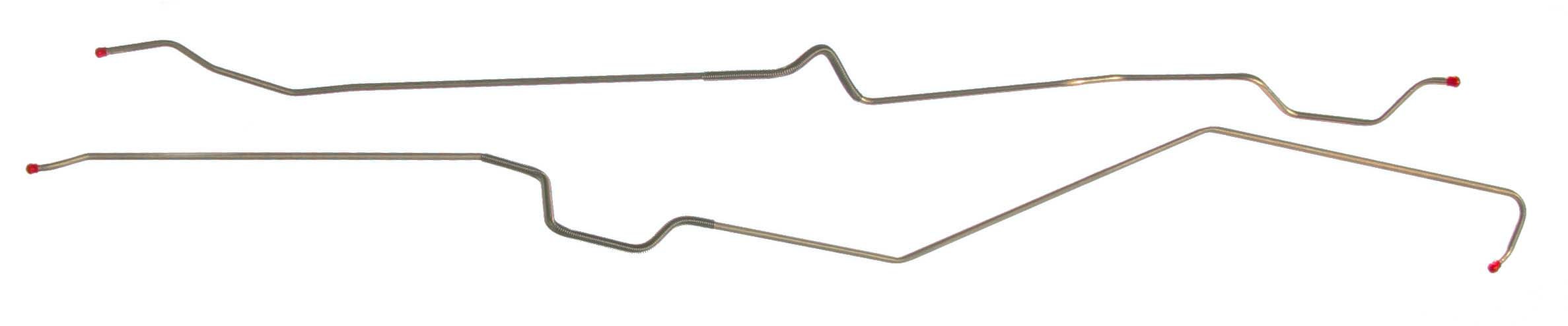 The Right Stuff XGL6901 Front to Rear Fuel Line Kit - 2 Piece Set for V-8 Engines (3/8 Inch) - Perfect for Classic Car Restoration & Performance Upgrades