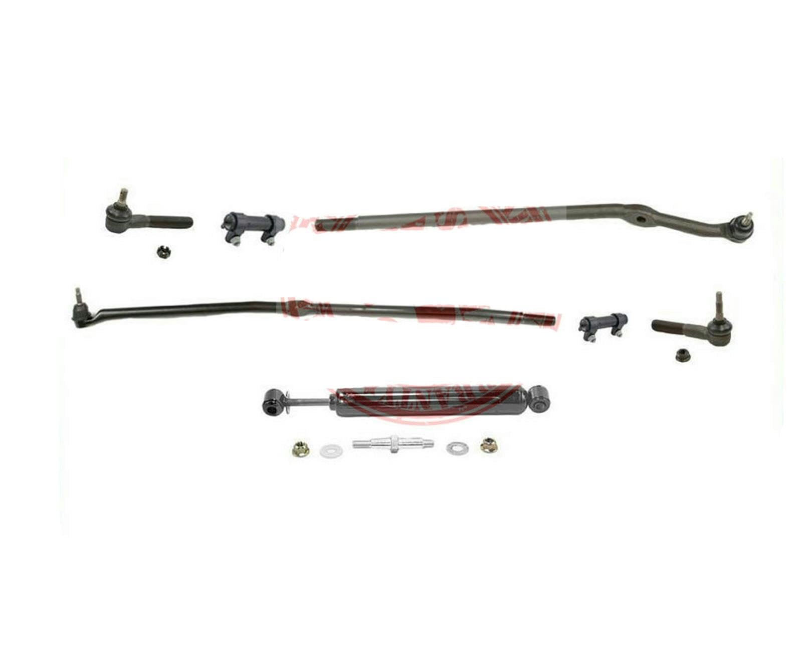Dodge Ram 2500 4WD Drag Links Tie Rods & Damper Replacement Parts (2003-2007) - Heavy Duty Suspension Upgrade for Off-Roading & Towing