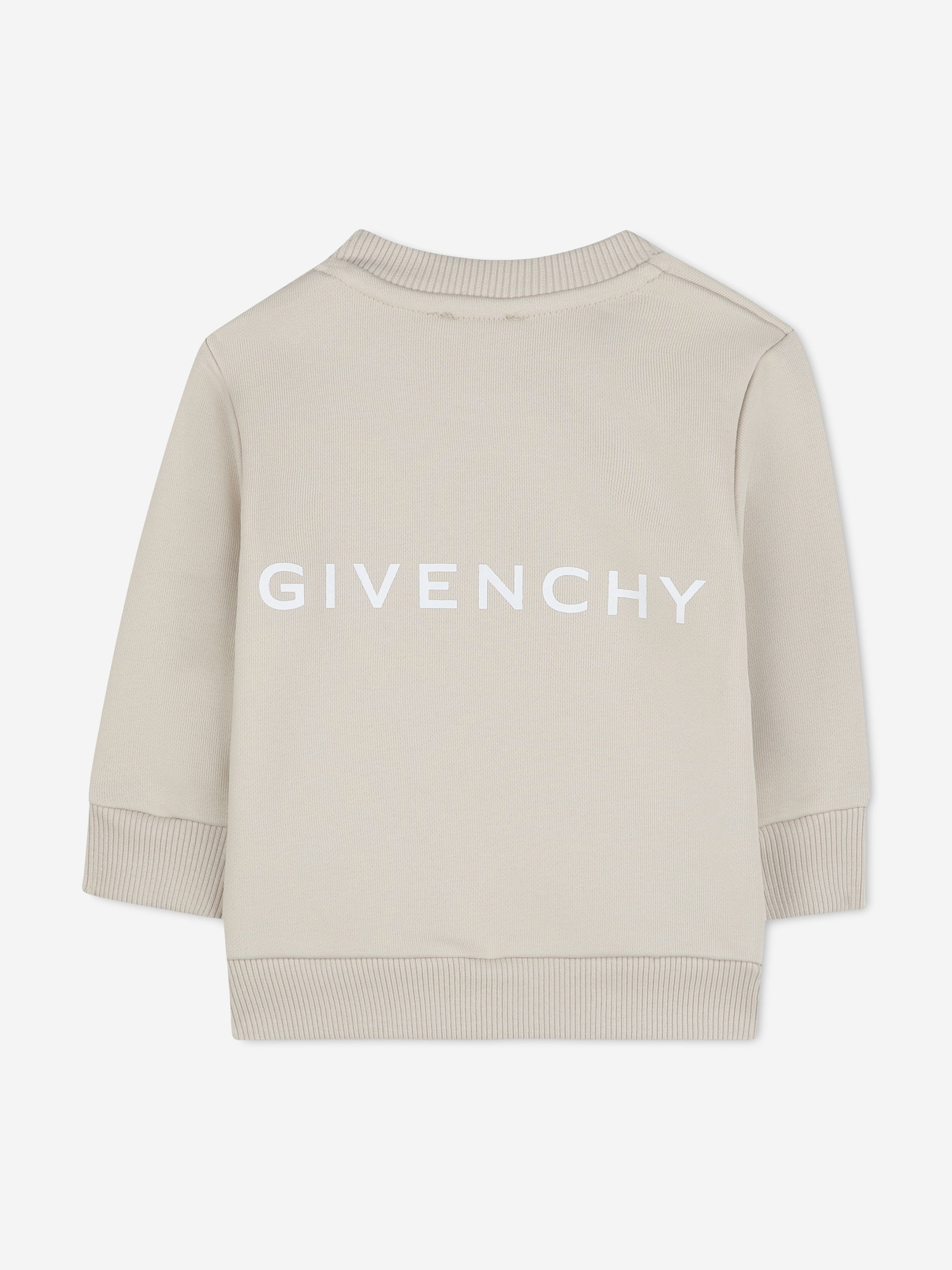 4G Logo Baby Boys Beige Sweatshirt - Soft & Comfortable Pullover for Toddlers - Perfect for Playdates, School & Outdoor Activities