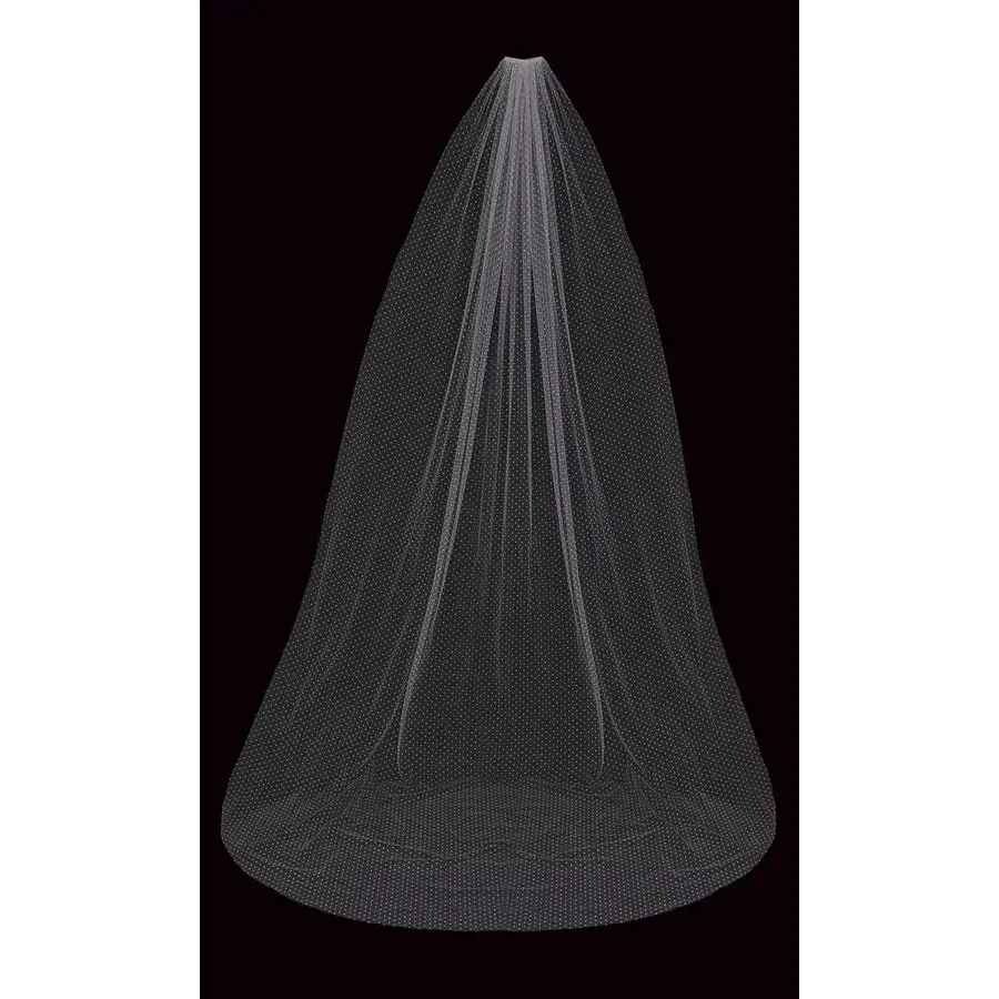 Cathedral Bridal Veil V2296C - Elegant Long Wedding Veil for Bride | Perfect for Church Ceremonies & Formal Weddings
