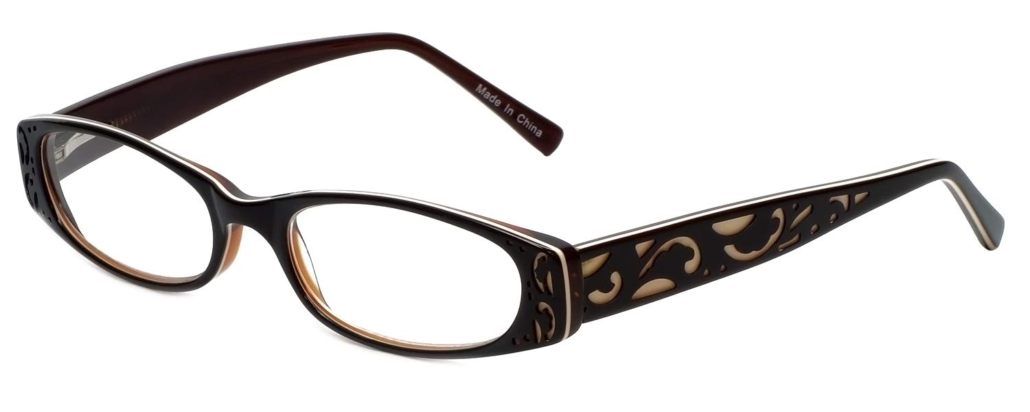 Calabria 854 Designer Reading Glasses with Hard Case - Stylish Prescription Eyewear for Women & Men - Perfect for Reading, Office Work, and Computer Use