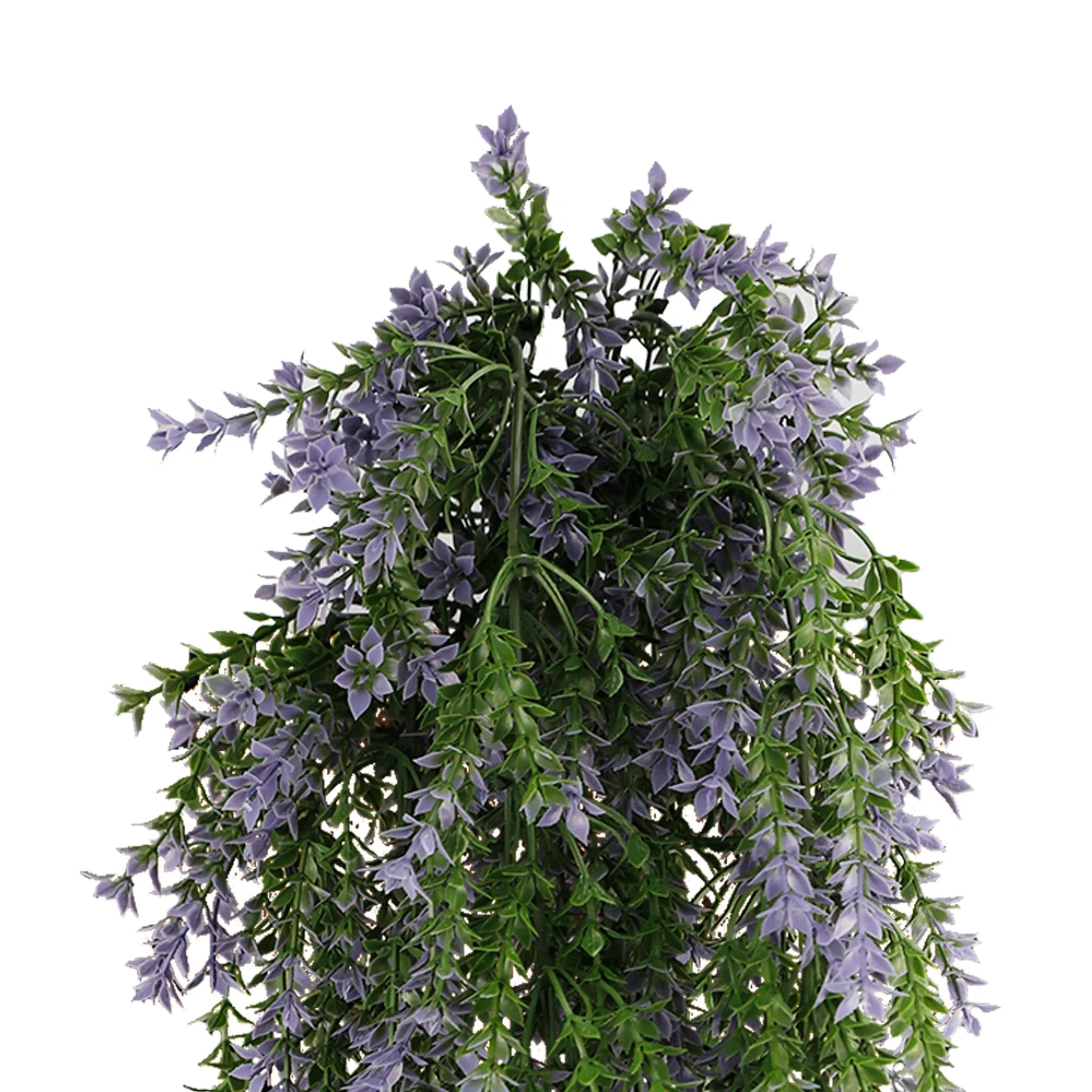 UV & Fire Rated Hanging Purple & Green Willow Leaf Vine - 20cm x 76cm Artificial Plant for Home Decor, Wedding, Party & Garden Decoration