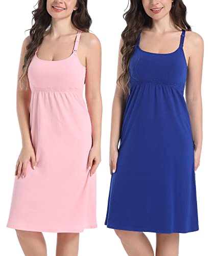 A2-royalblue+pink (Tank Dress)
