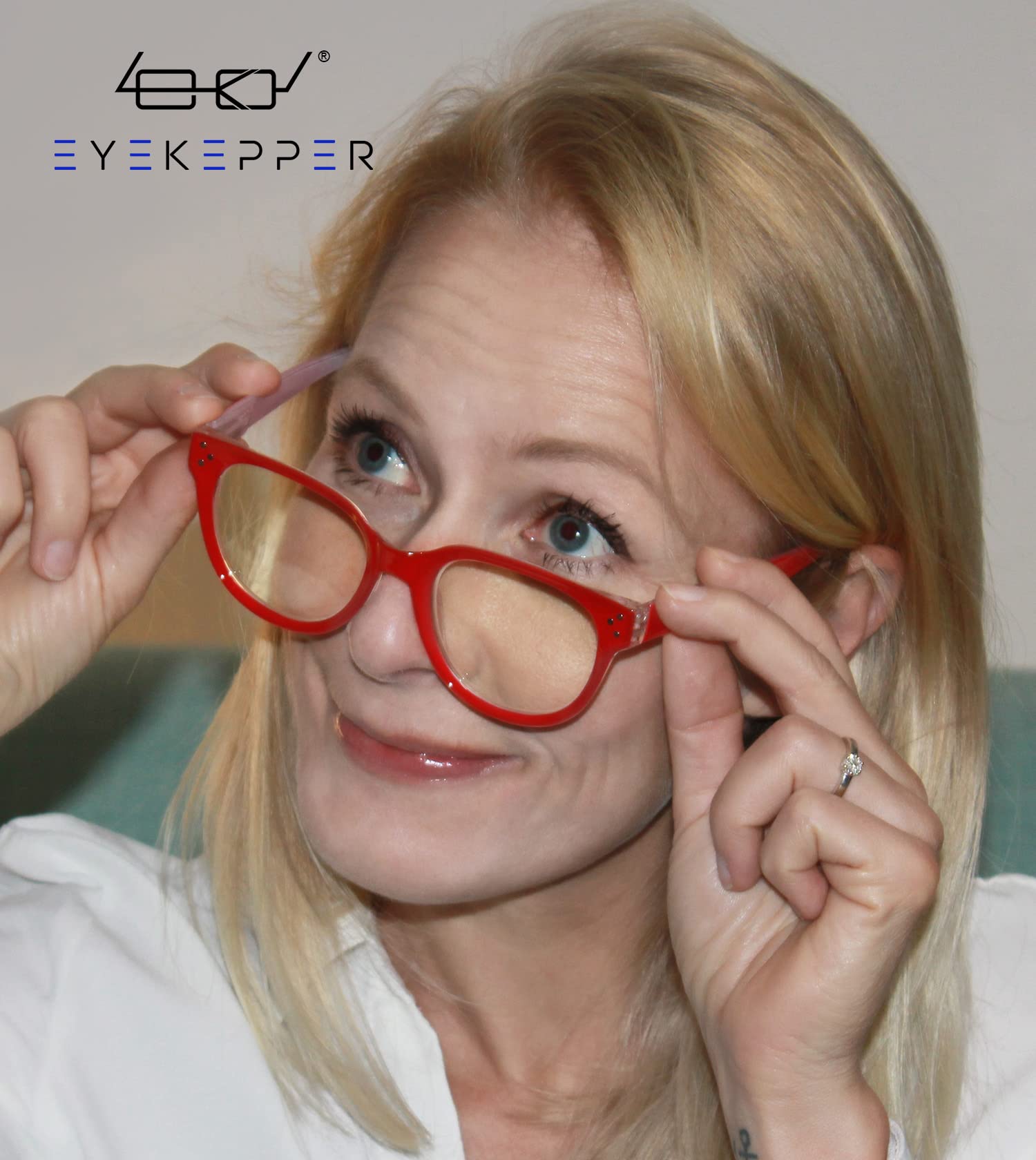Eyekepper 4 Pack Blue Light Blocking Glasses for Women - Anti Eye Strain Computer & Reading Glasses with Stylish Frame for Office, Gaming & Screen Time