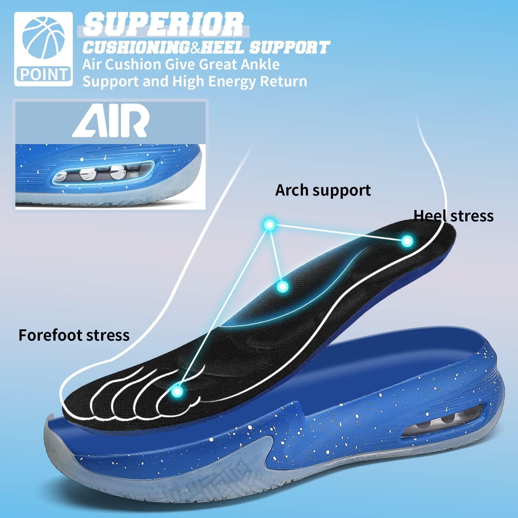 WETIKE Kids Running Shoes - Non-Slip Basketball & Tennis Sneakers for Boys and Girls | Perfect for School, Sports & Outdoor Play