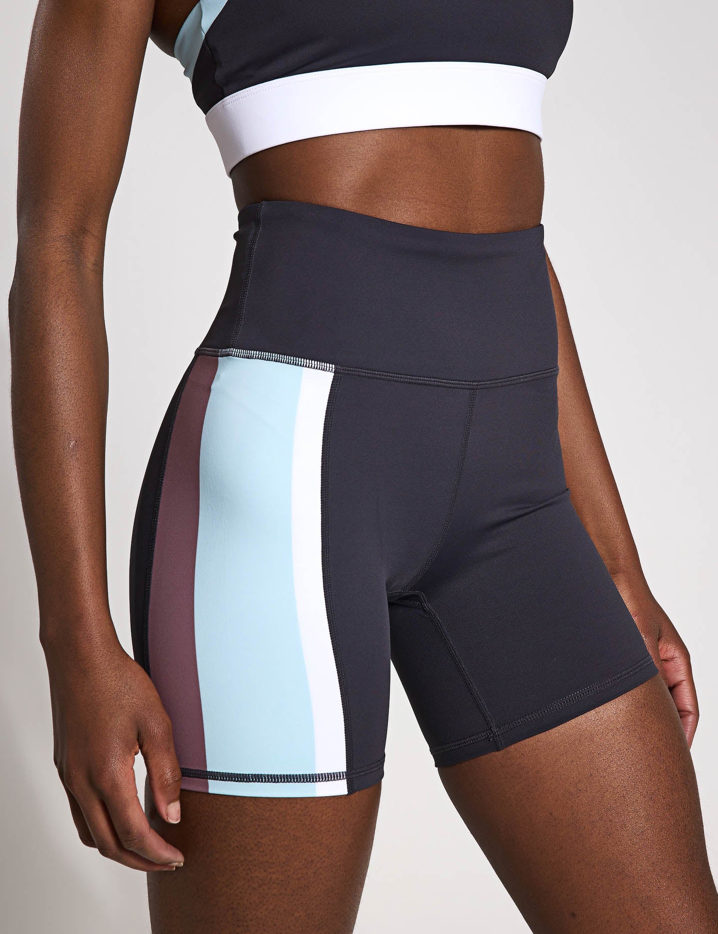 Limitless Shorts Set - Charcoal & Pale Blue | Comfortable & Stylish Activewear for Gym, Running & Casual Wear