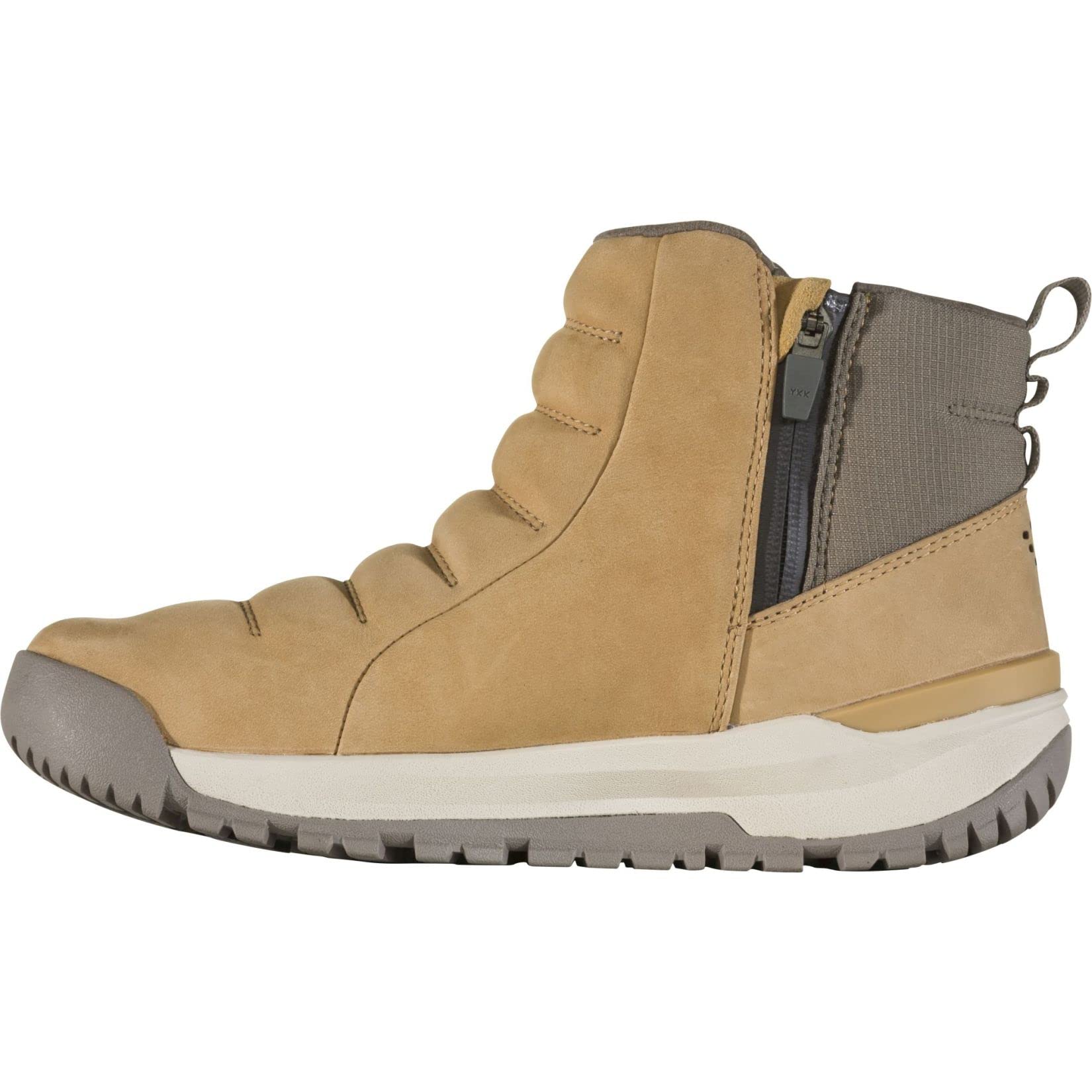 Oboz Women's Sphinx Pull-On Insulated B-Dry Hiking Boots - Waterproof Winter Snow Boots for Outdoor Trekking & Casual Wear (Iced Coffee, Size 8)