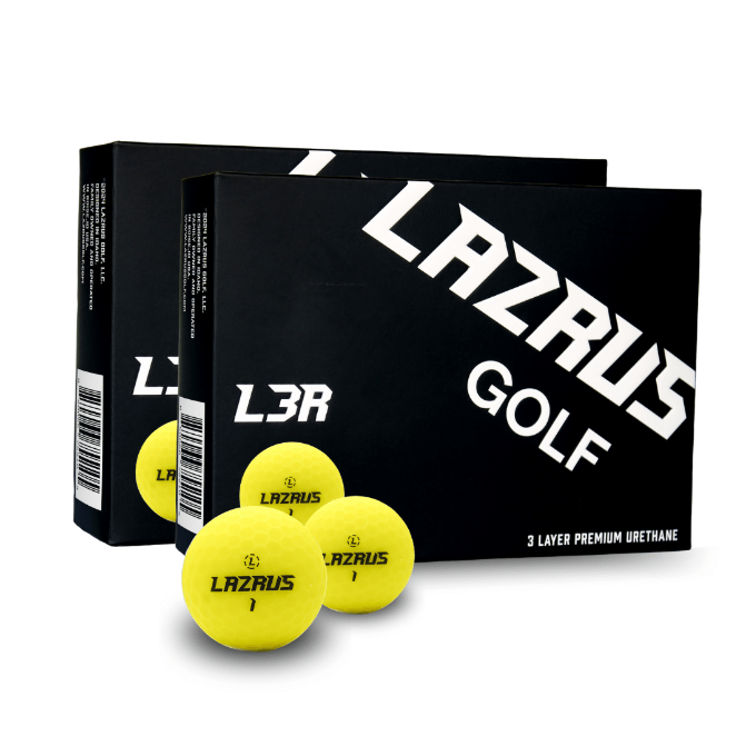 Lazrus L3R Premium 3-Piece Urethane Golf Balls for Men & Women - High Performance, Soft Feel, Long Distance - Perfect for Tournament Play & Practice Rounds
