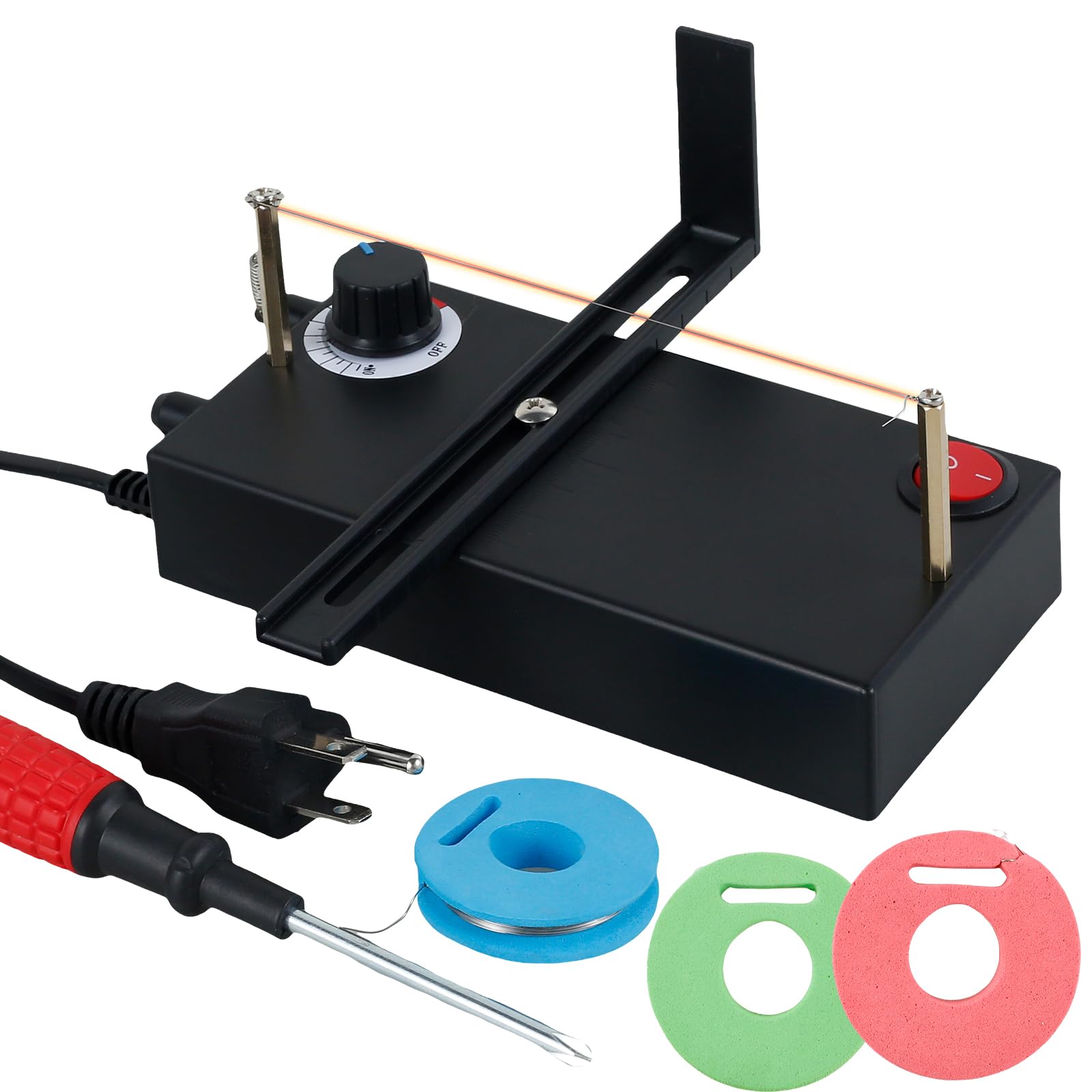 Electric Ribbon Cutter with 3 Heating Wires - Hot Thermal Rope Cutting Tool for Elastic Bands & Braided Ribbons | Safe & Portable Heat Cutter for DIY Crafts, Gift Wrapping & Fabric Projects