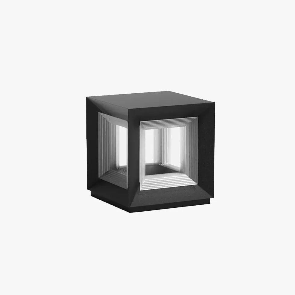 Modern Square LED Outdoor Pillar Lights - Waterproof Landscape Lighting for Garden, Pathway, Patio, and Driveway