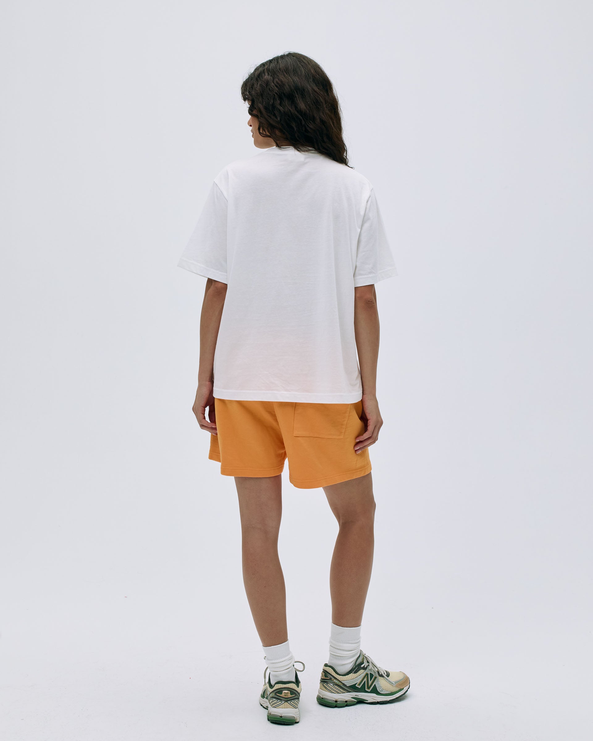 Vacation Lightweight T-Shirt for Men & Women - Breathable Comfort Fit in White & Mango Orange - Perfect for Travel, Beach & Summer Outfits