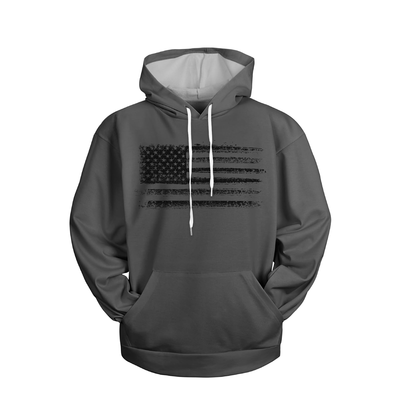 HYFOL Men's Graphic Hoodies - USA Flag Patriotic Long Sleeve Pullover Sweatshirt with Pocket | Casual Wear, Street Style & Outdoor Activities